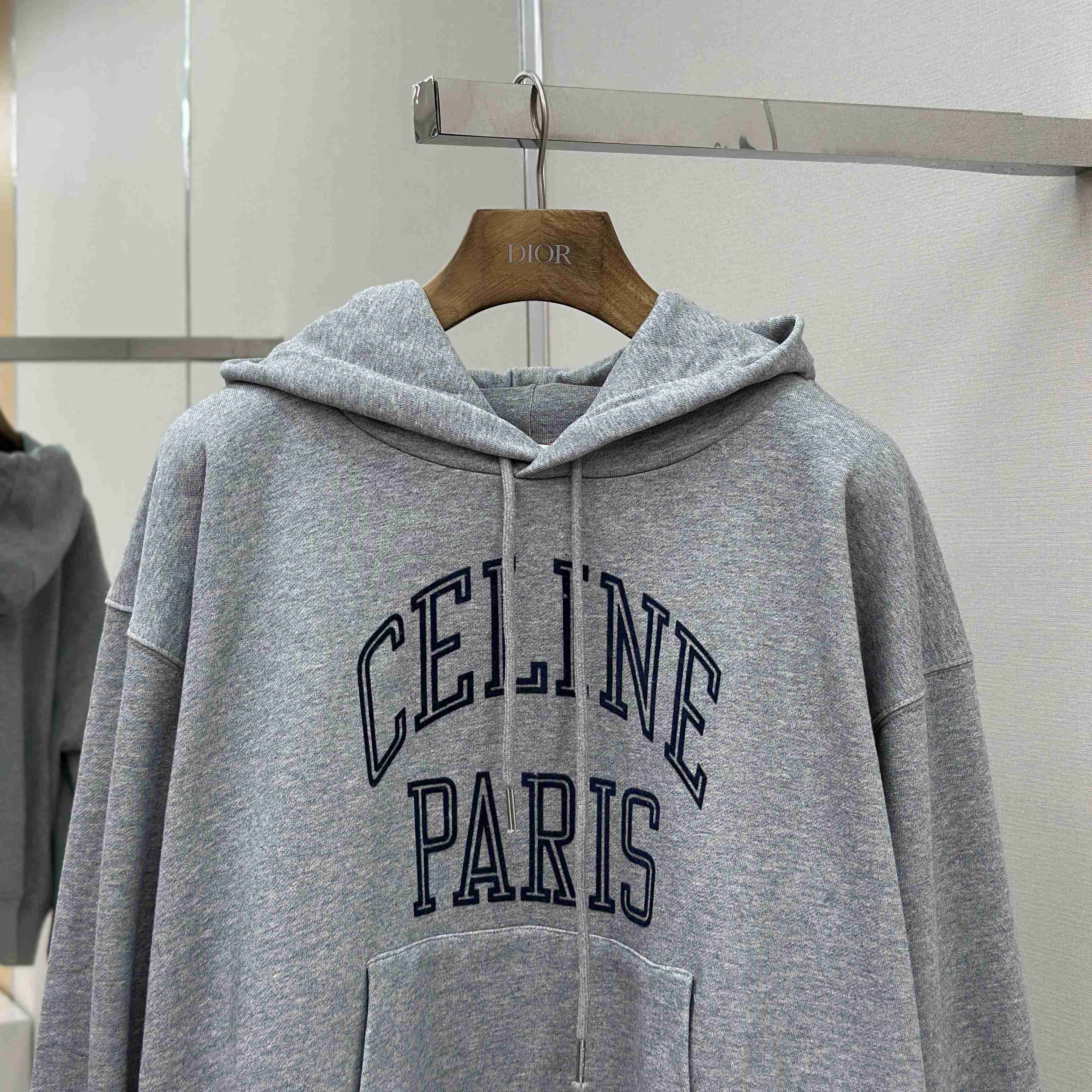 Celine Loose Hoodie In Cotton Fleece - DopestKickz