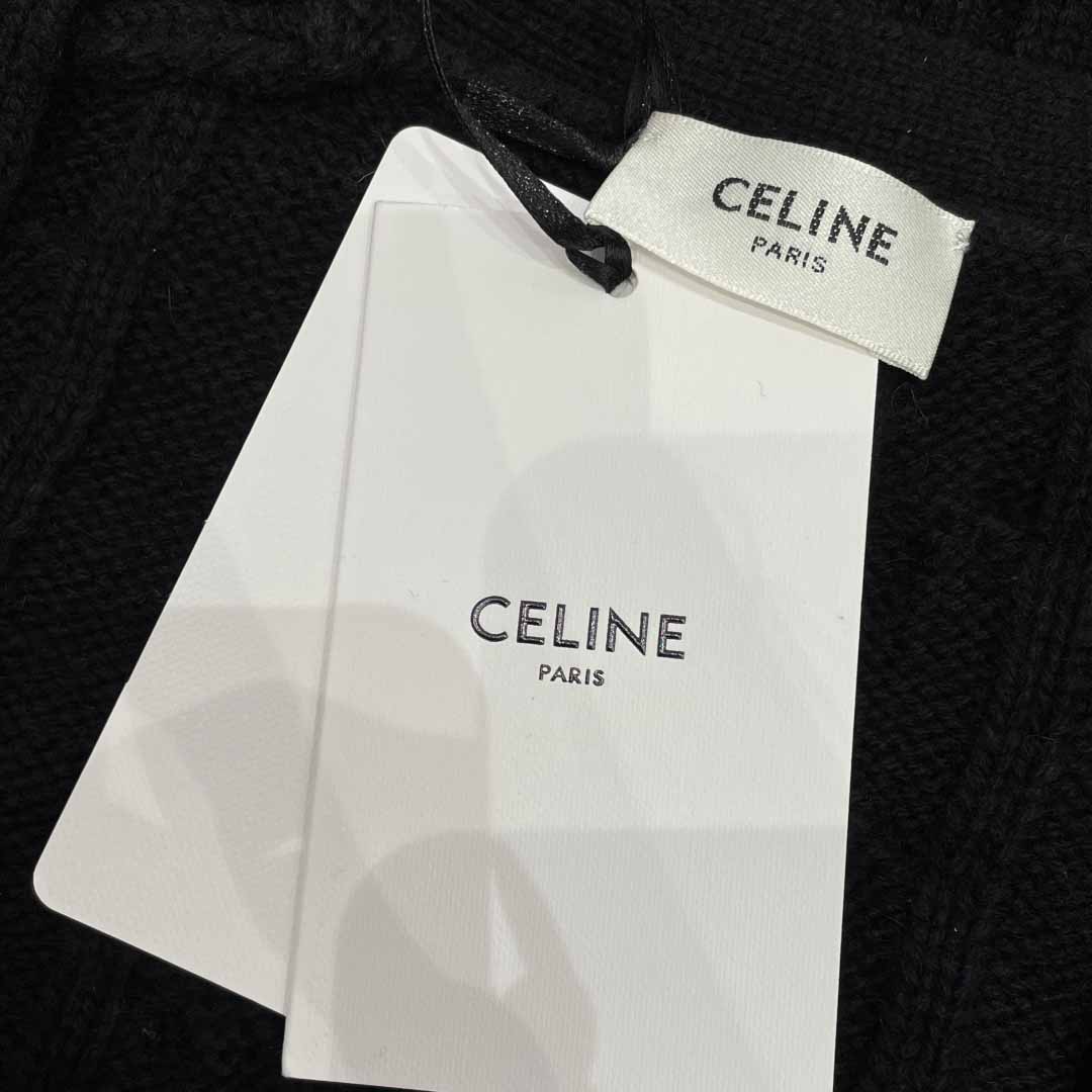 Celine Hooded Sweater In Monochromic Wool - DopestKickz