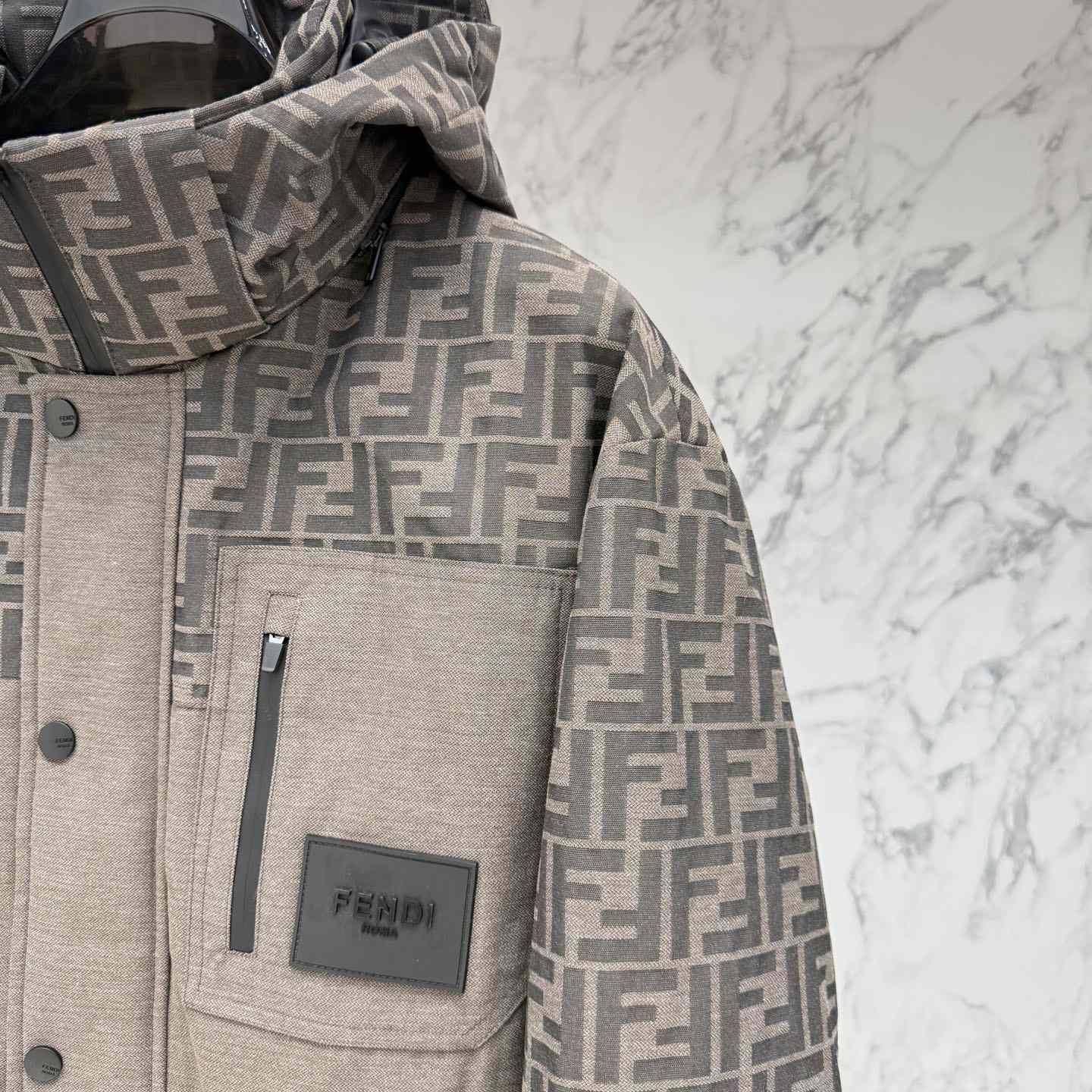 Fendi 'FF Denim Tech' Padded Jacket - DopestKickz