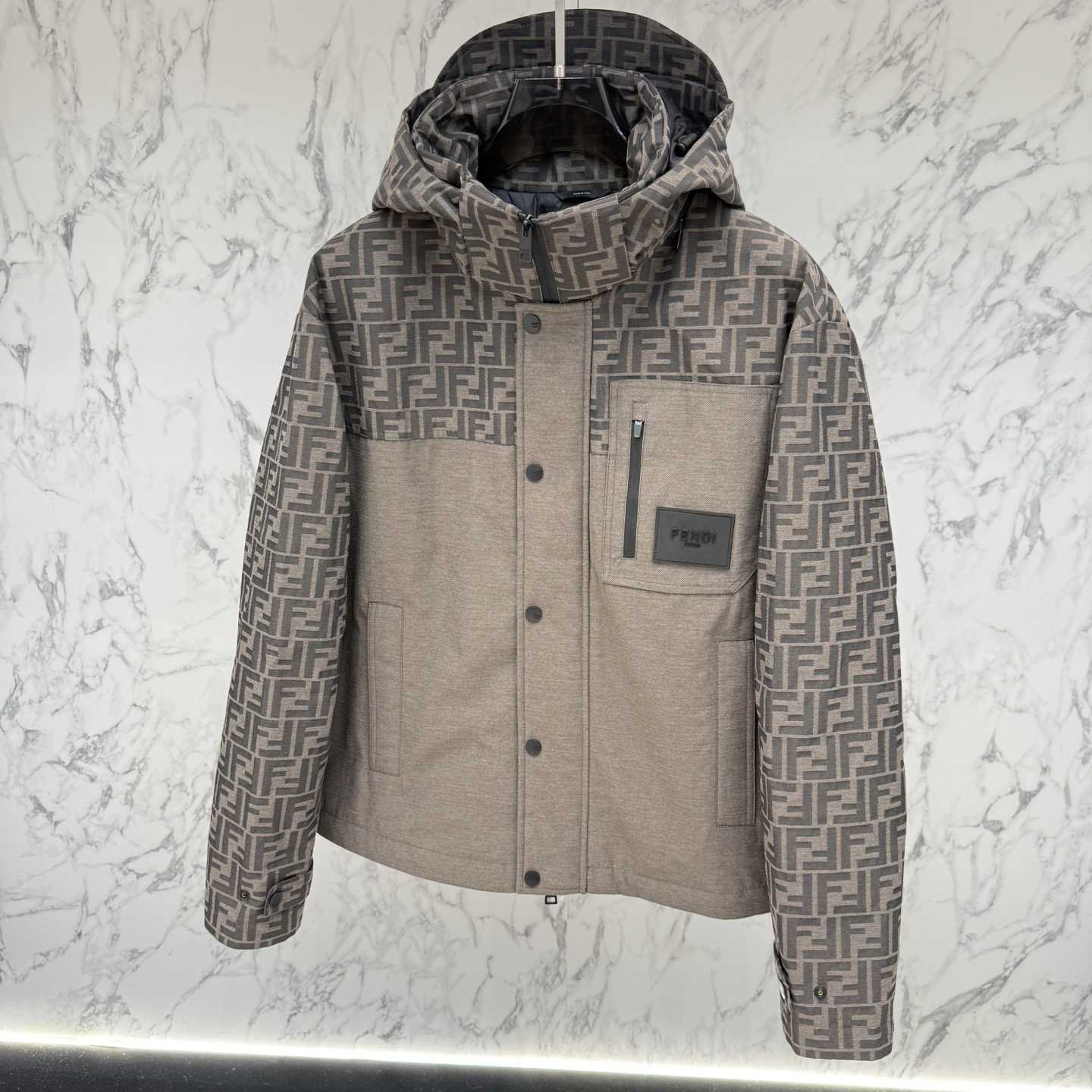 Fendi 'FF Denim Tech' Padded Jacket - DopestKickz