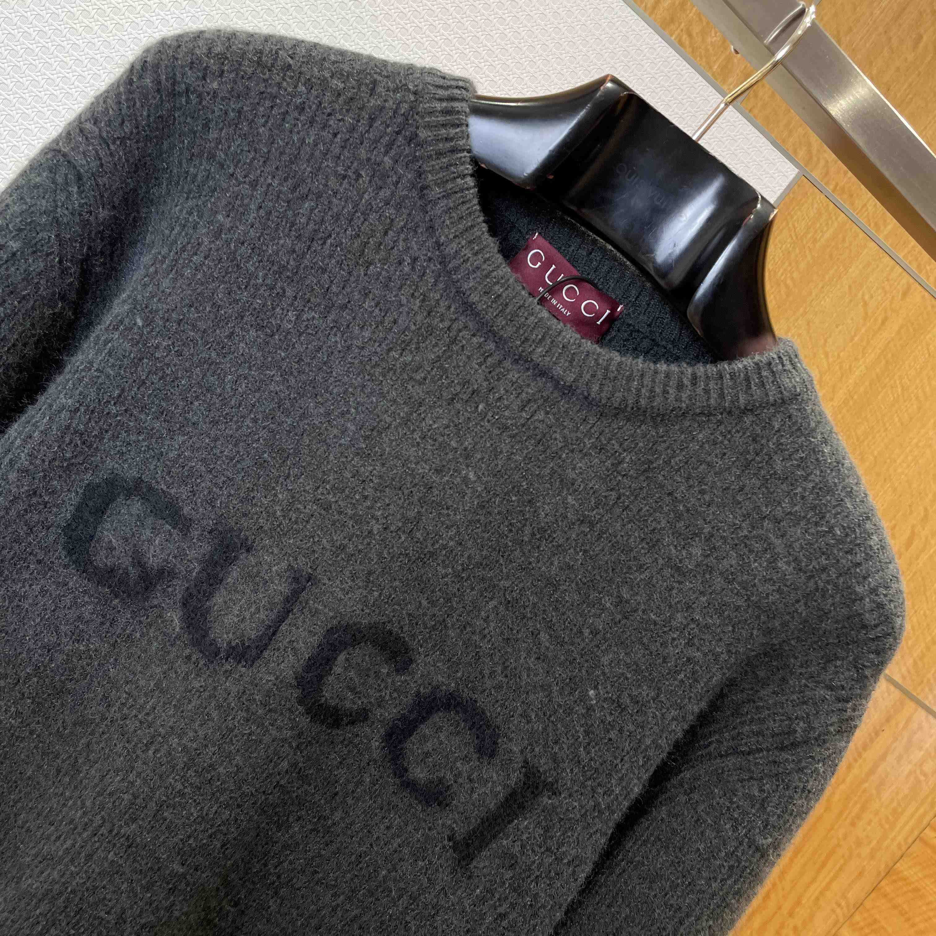 Gucci Wool Cashmere Rib Knit Sweater - DopestKickz