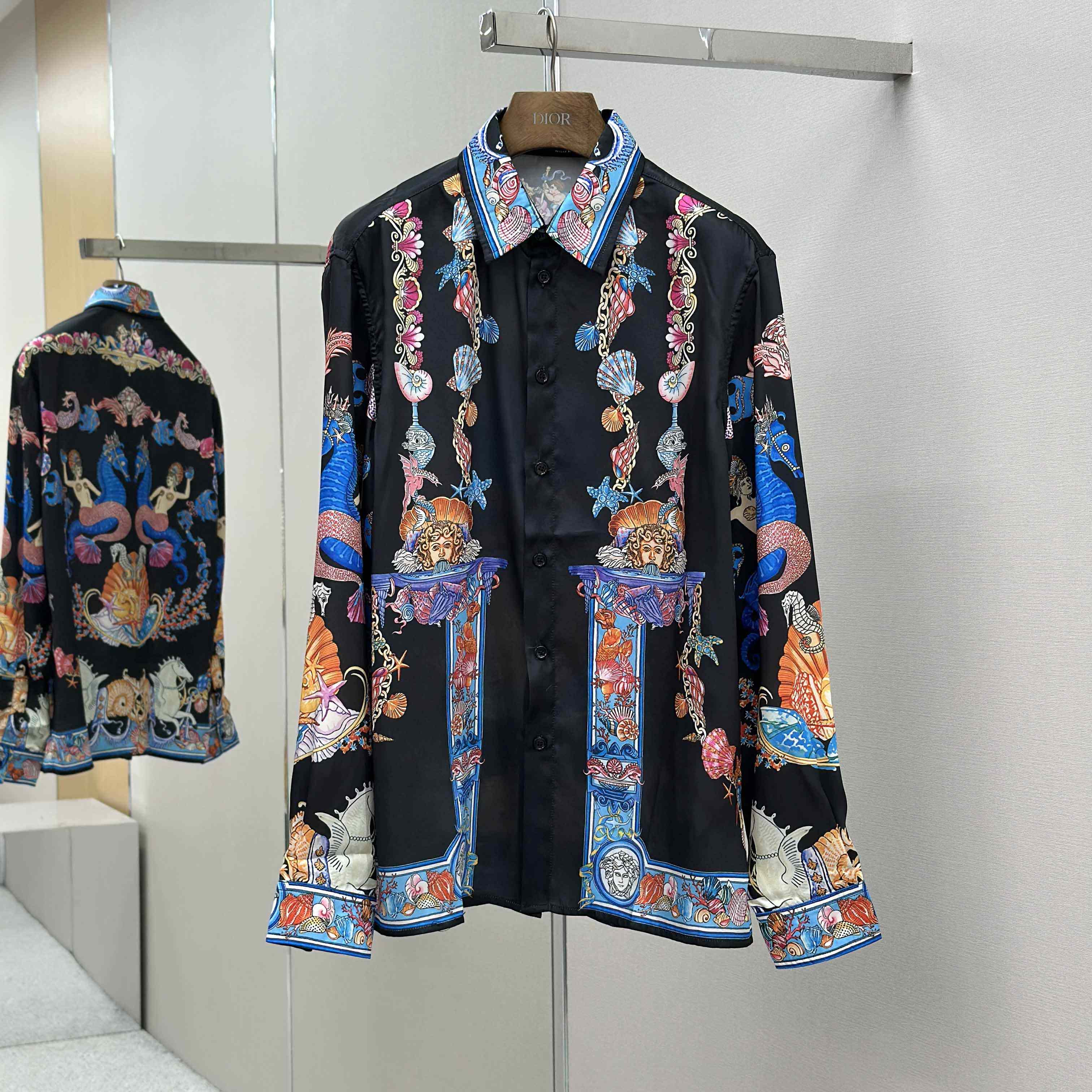 Versace Coral Theatre Silk Shirt - DopestKickz