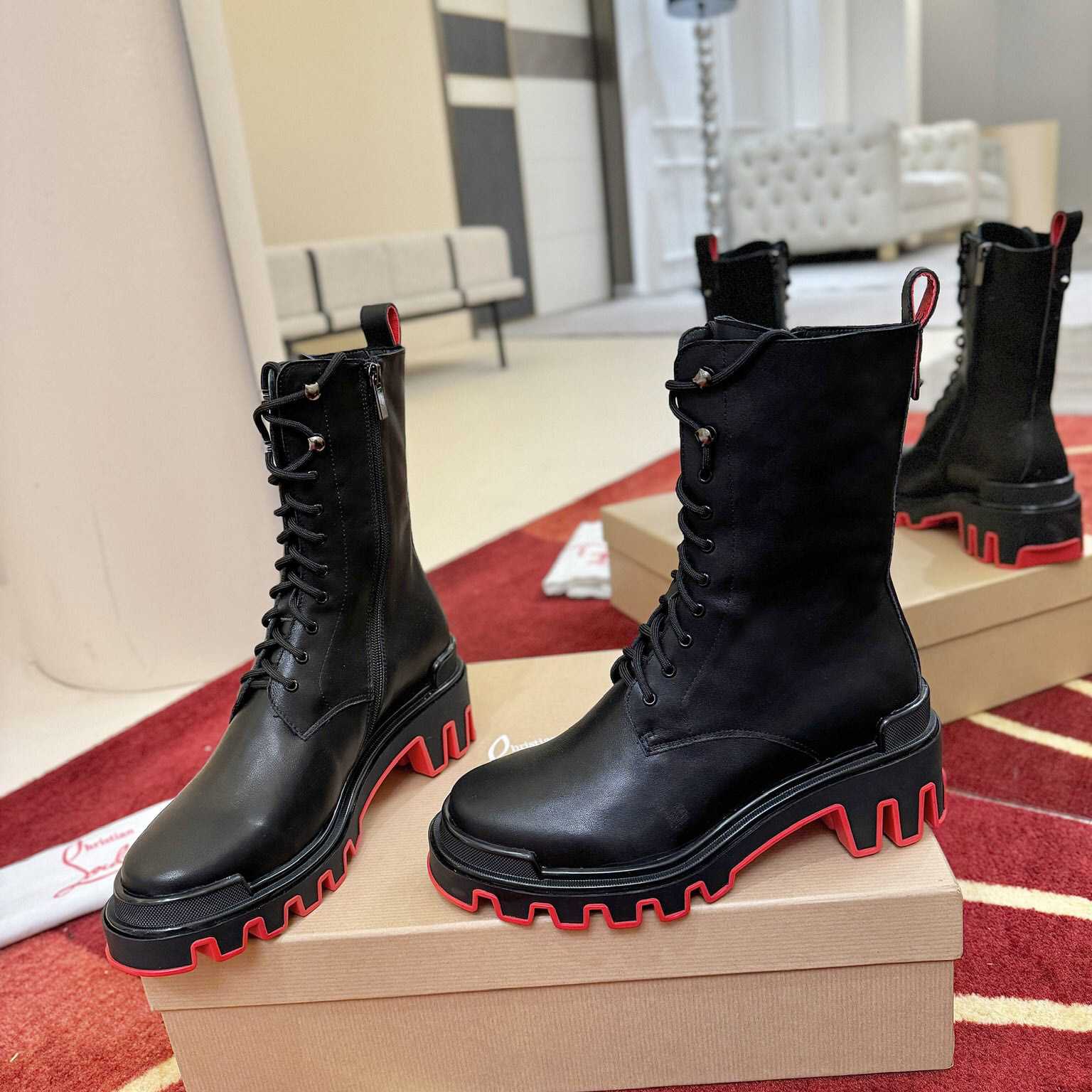Christian Louboutin Dune Trott Alta Low Boots - DopestKickz