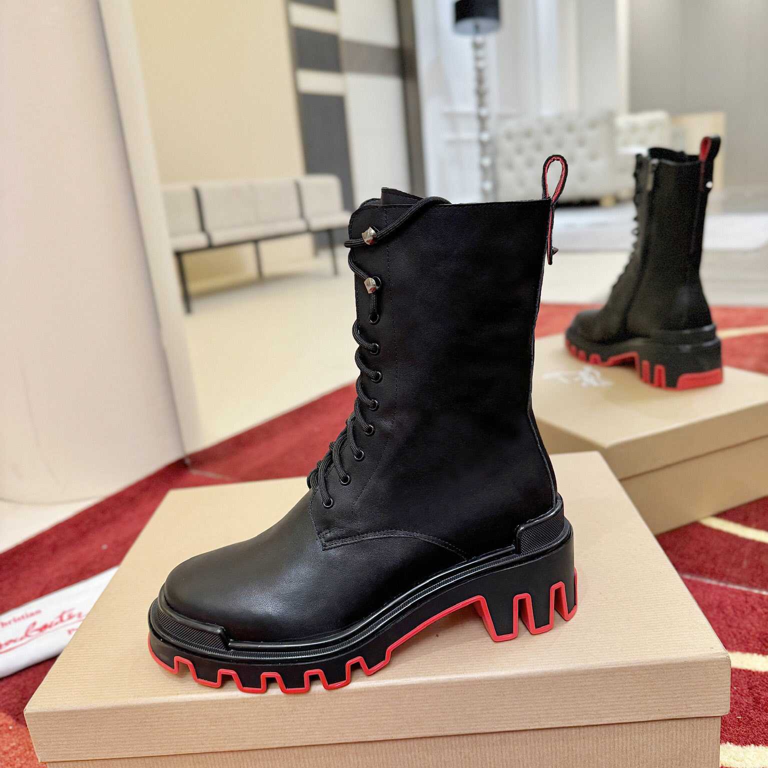 Christian Louboutin Dune Trott Alta Low Boots - DopestKickz