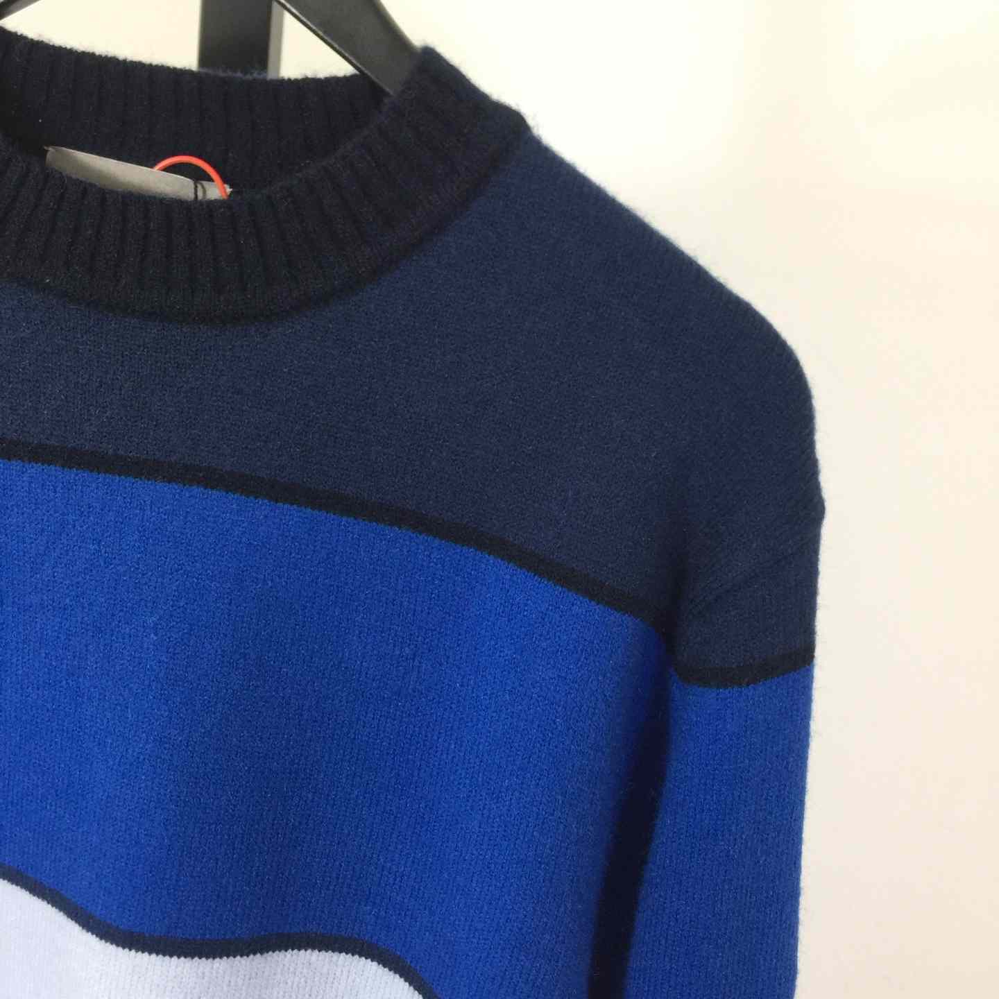 Dior CD Diamond Sweater Blue Cashmere and Cotton Jersey - DopestKickz