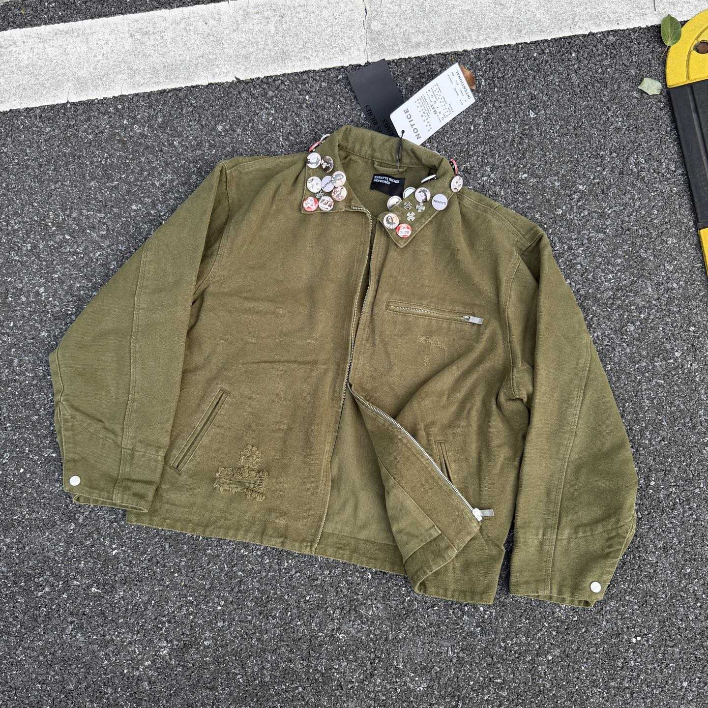 Enfants Riches Deprimes Army Green Old Collar Jacket  - DopestKickz