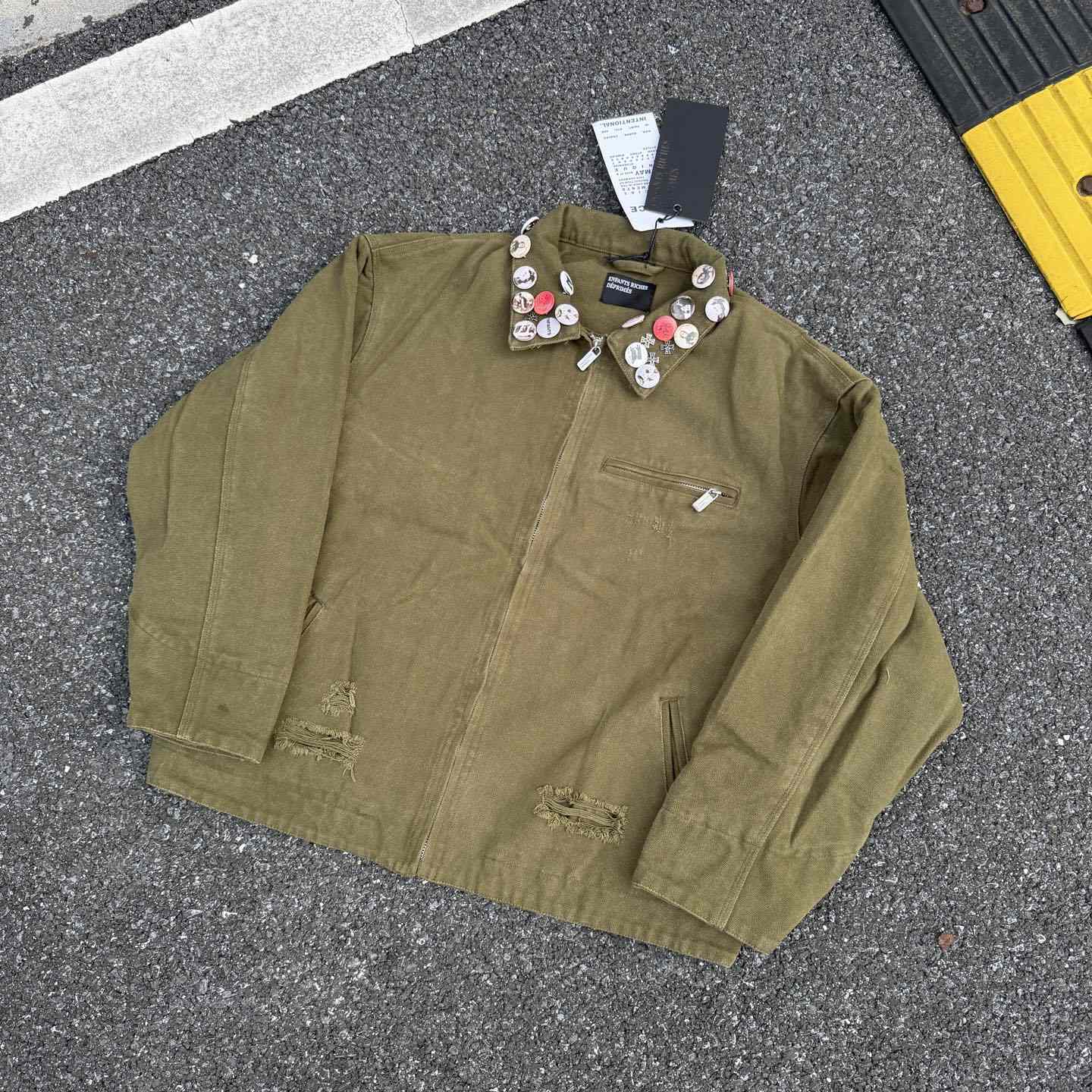 Enfants Riches Deprimes Army Green Old Collar Jacket  - DopestKickz