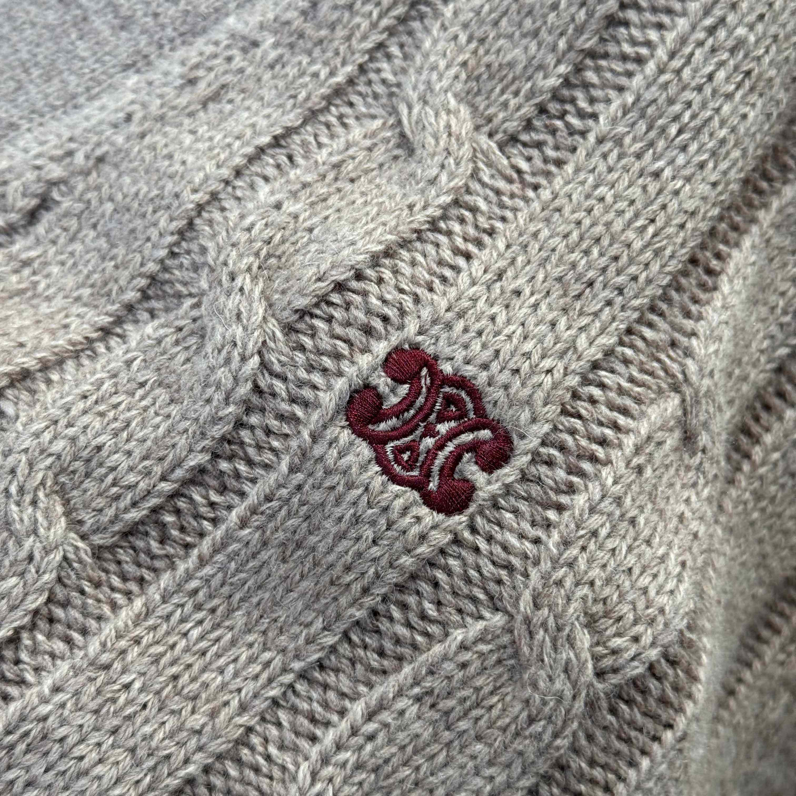 Celine Triomphe Cardigan In Cable-Knit Cashmere - DopestKickz