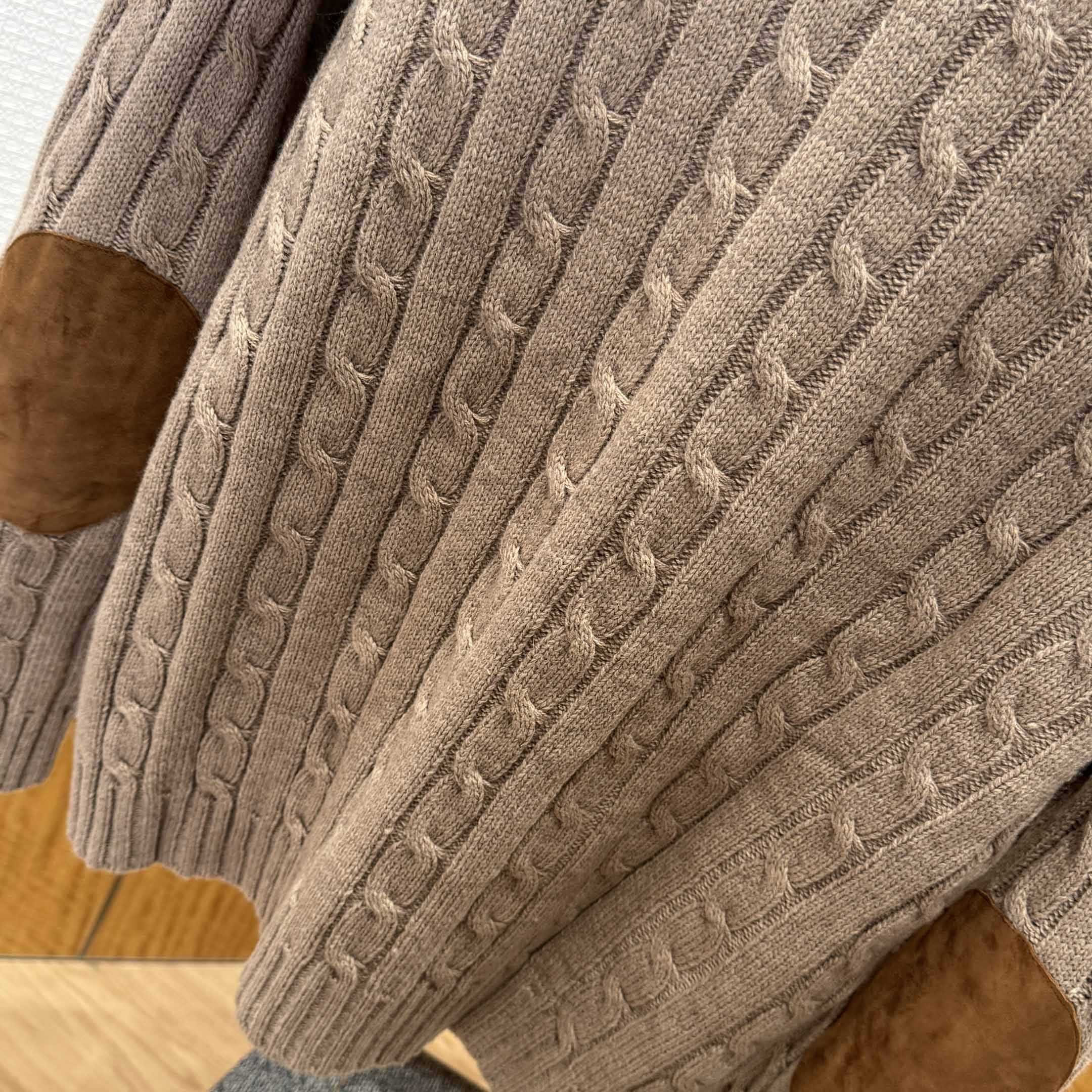 Celine Triomphe Cardigan In Cable-Knit Cashmere - DopestKickz