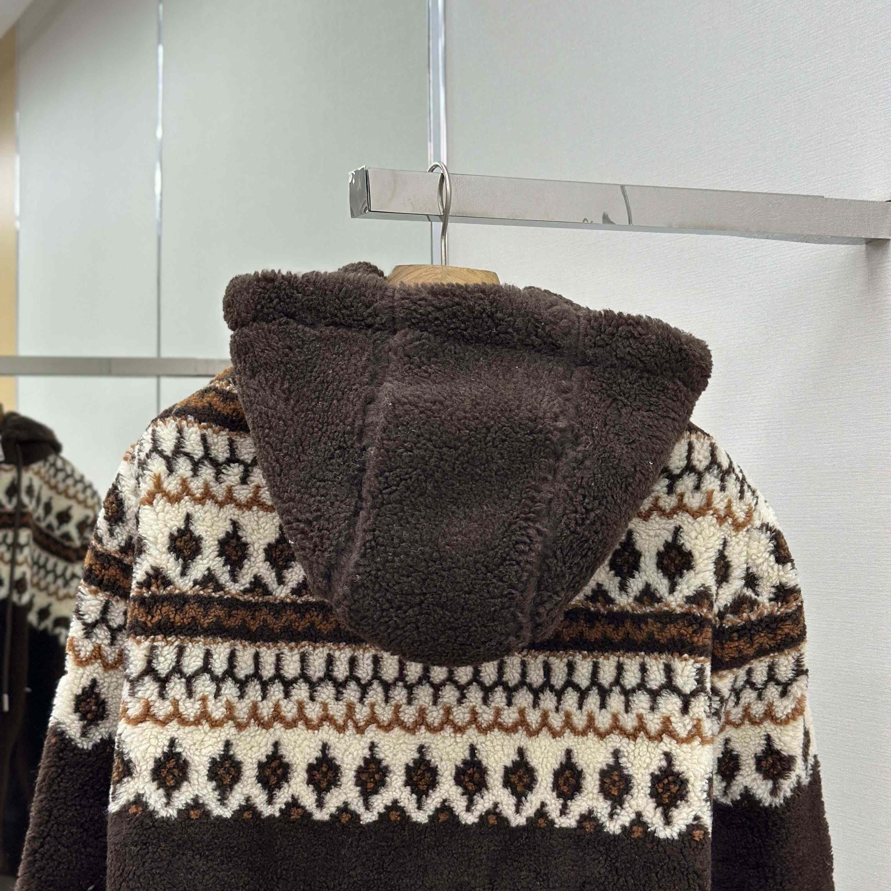 Moncler Geometric Jacquard Wool Blend Hoodie - DopestKickz