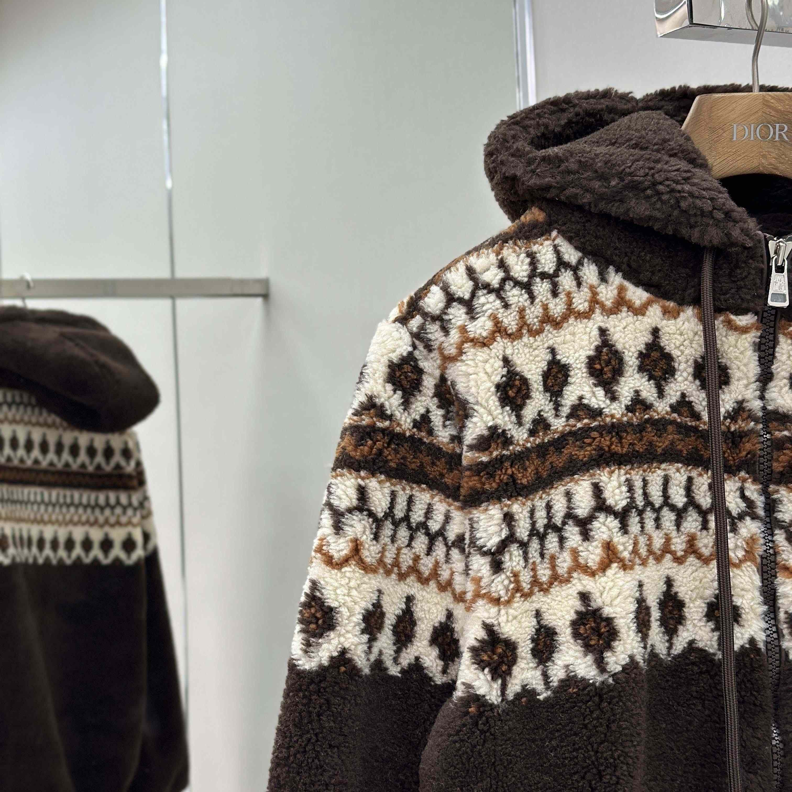 Moncler Geometric Jacquard Wool Blend Hoodie - DopestKickz