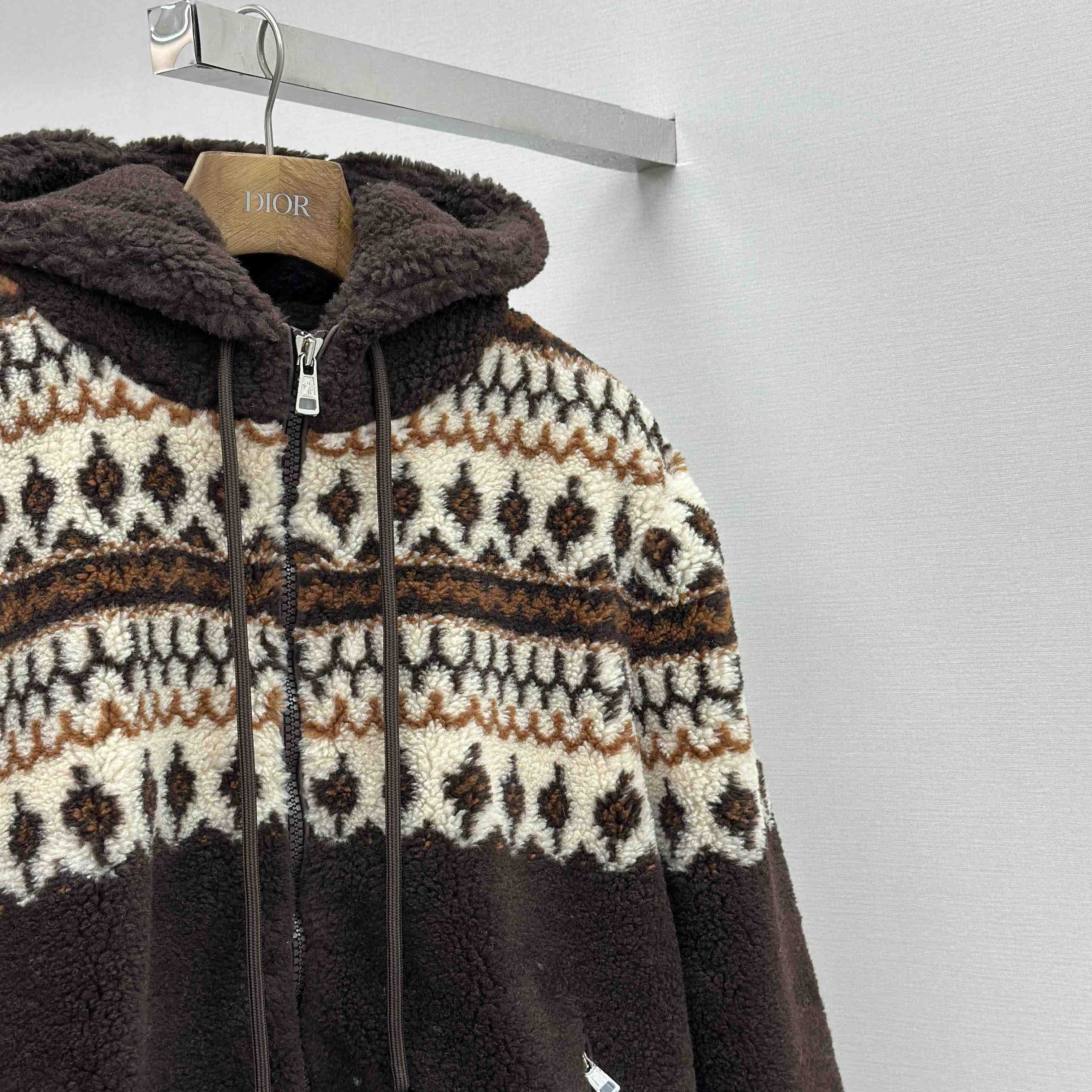 Moncler Geometric Jacquard Wool Blend Hoodie - DopestKickz