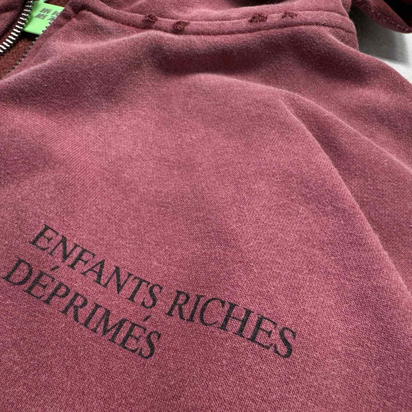Enfants Riches Déprimés Cotton Jersey Zip-Up Hoodie - DopestKickz