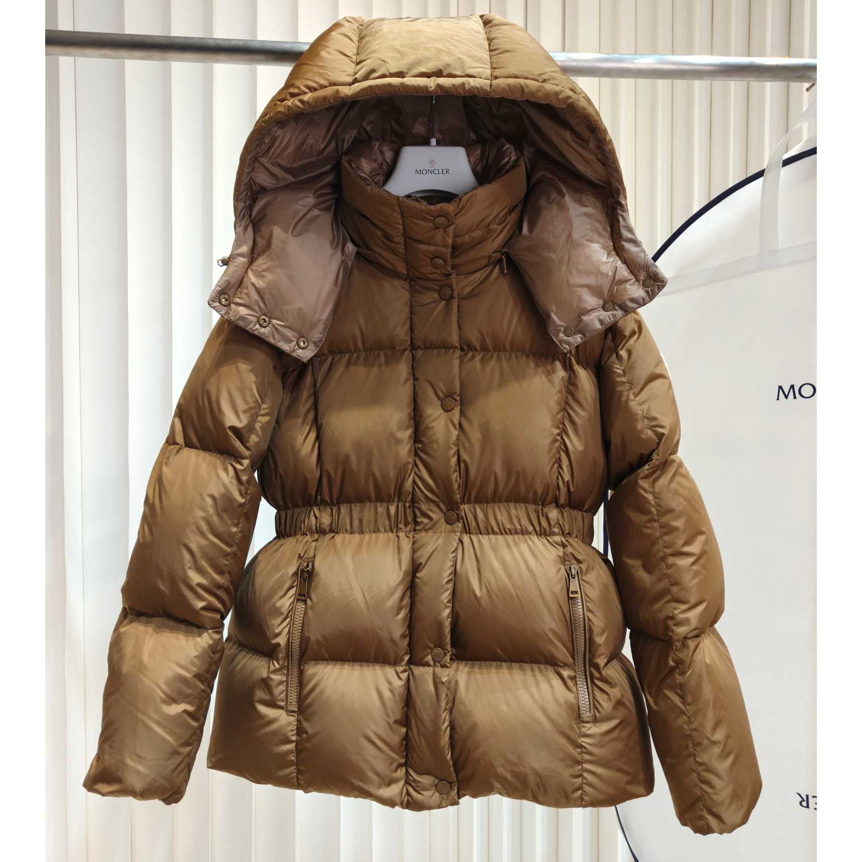Moncler Agneux Square-Quilted Hooded Short Down Jacket - DopestKickz