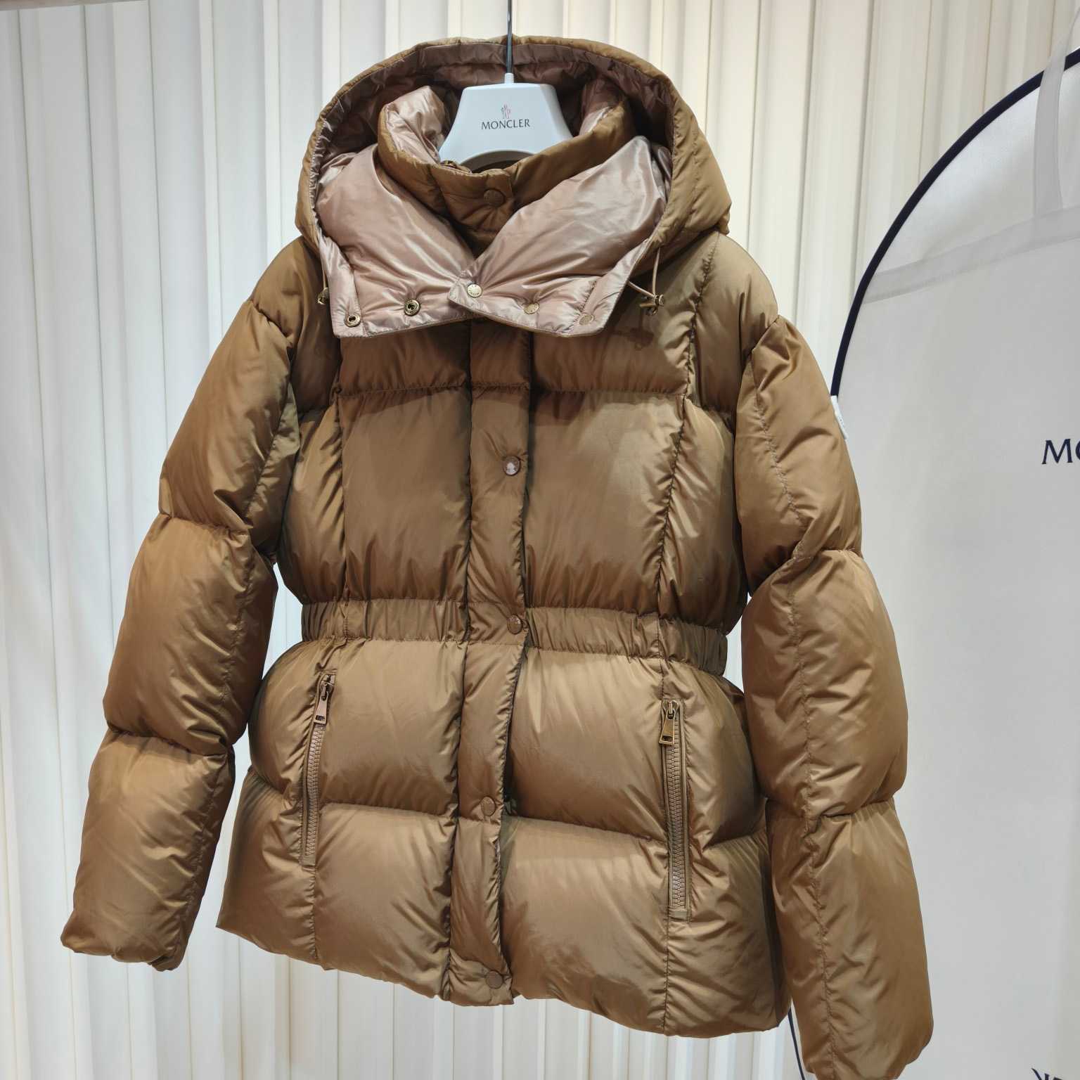 Moncler Agneux Square-Quilted Hooded Short Down Jacket - DopestKickz