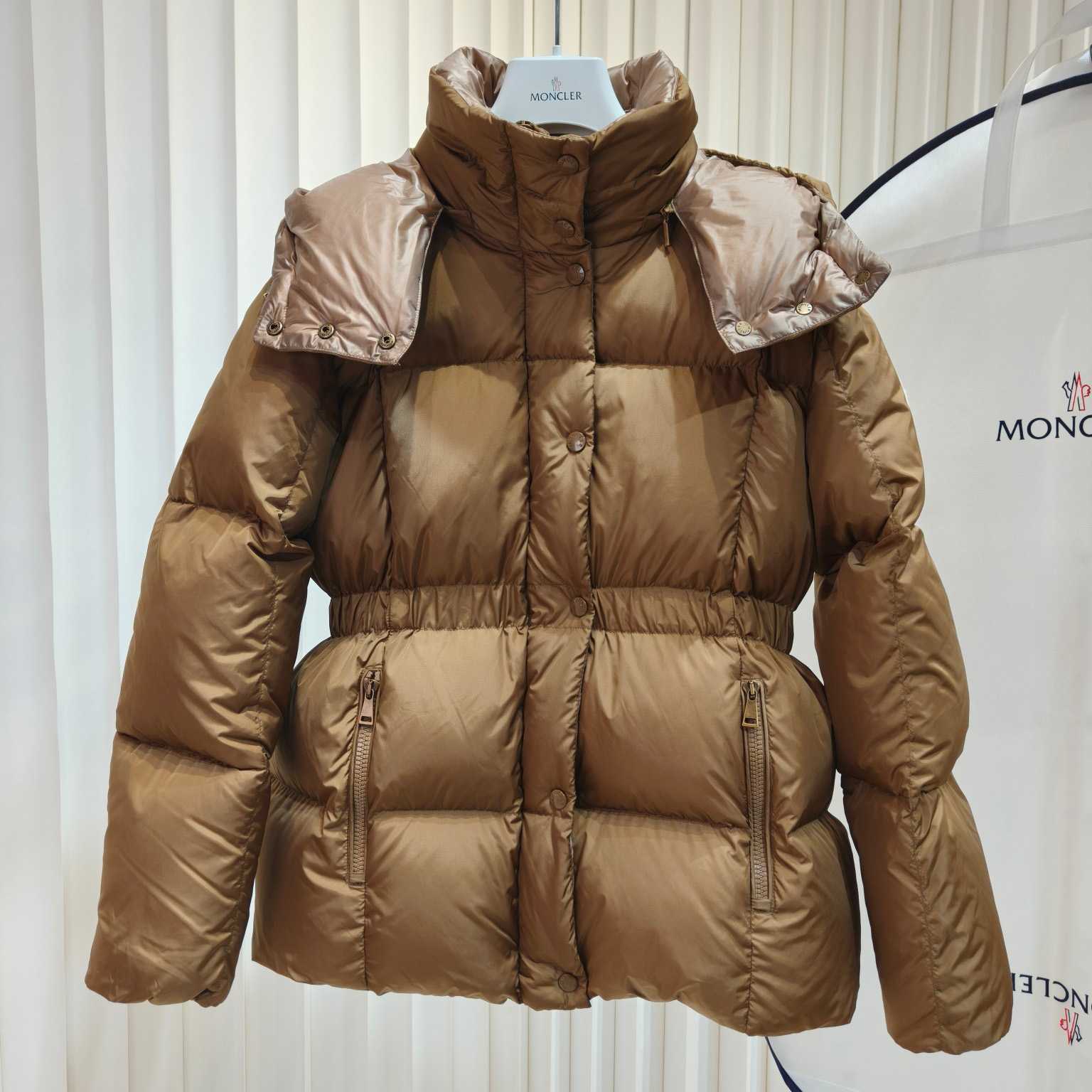 Moncler Agneux Square-Quilted Hooded Short Down Jacket - DopestKickz
