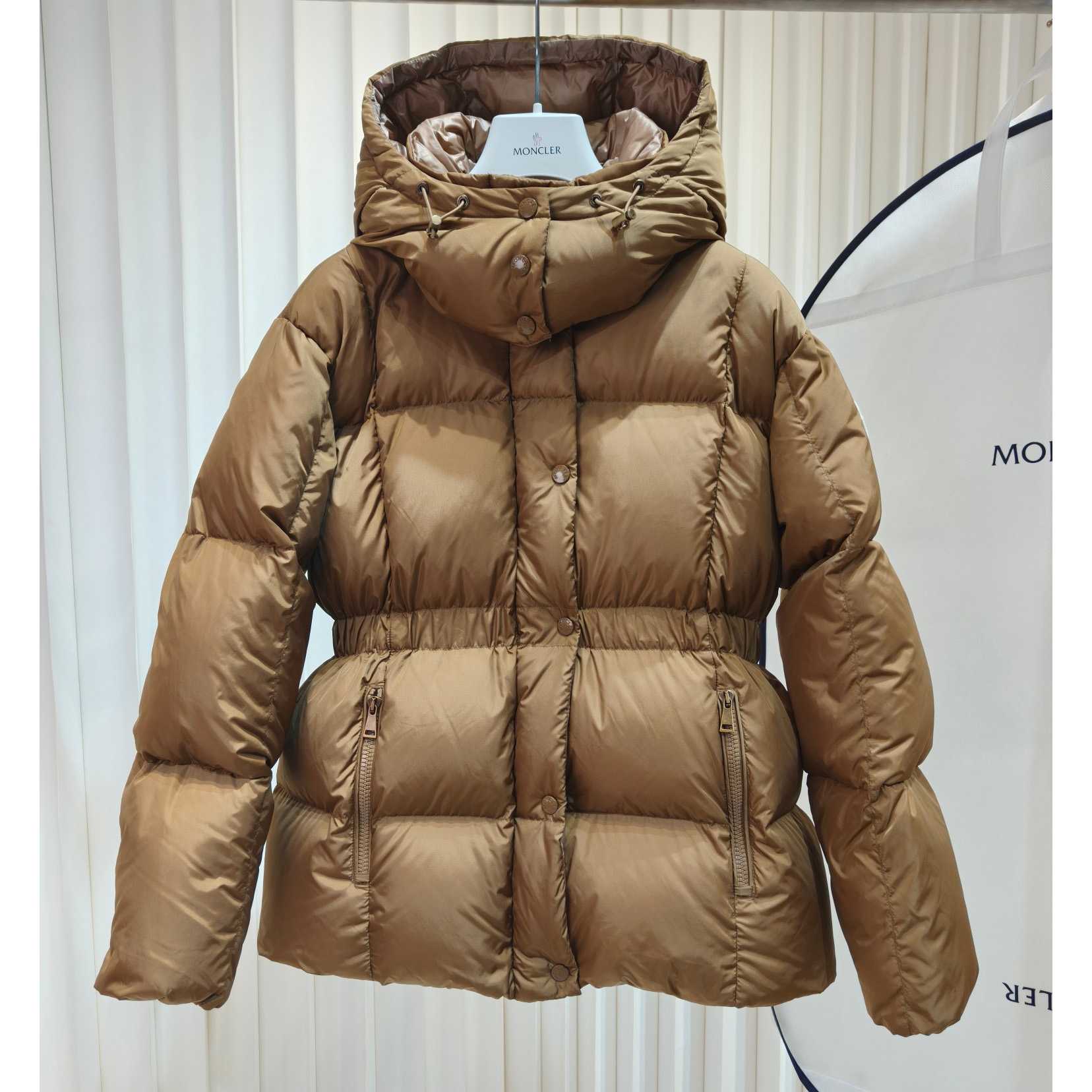 Moncler Agneux Square-Quilted Hooded Short Down Jacket - DopestKickz