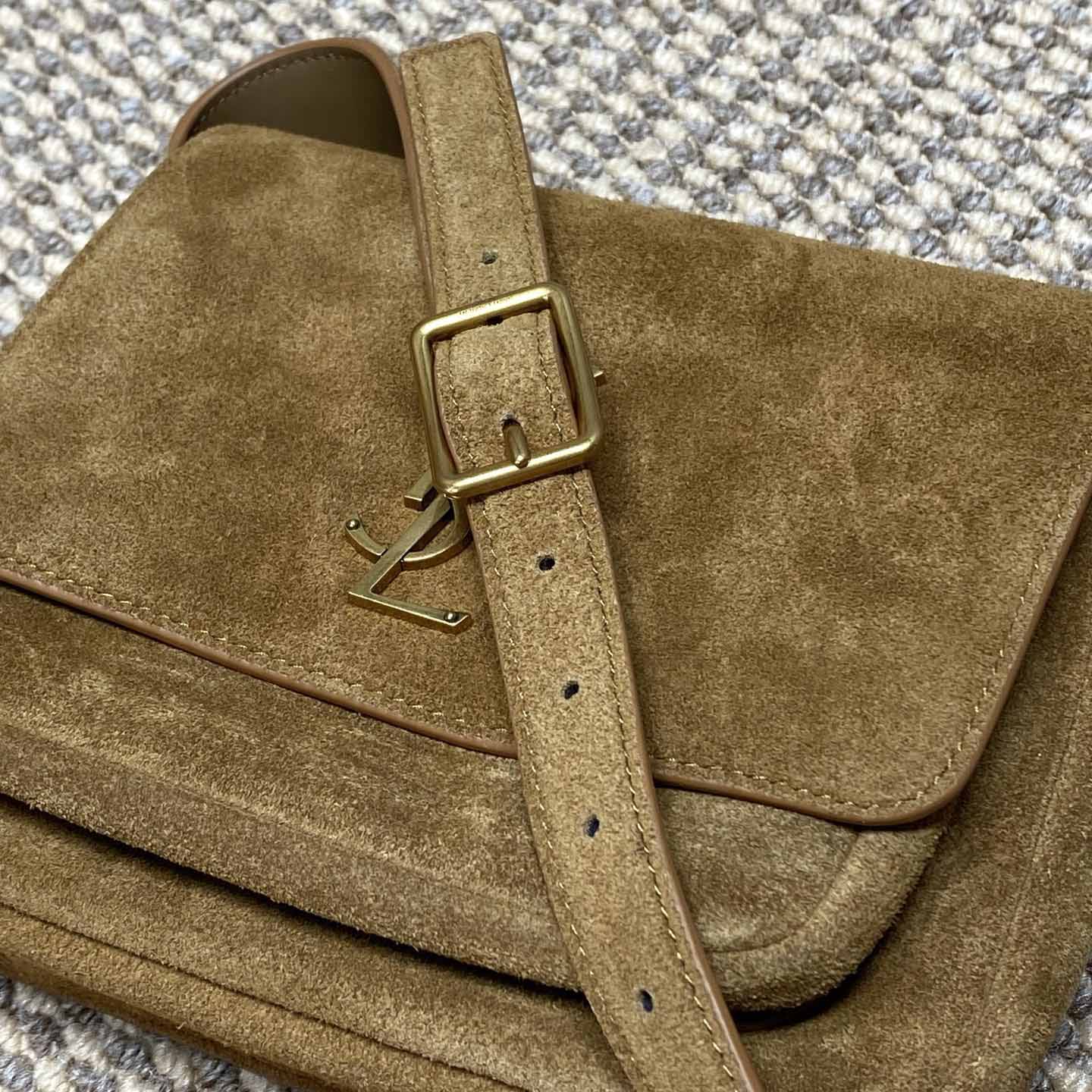 Saint Laurent Niki Satchel In Suede - DopestKickz
