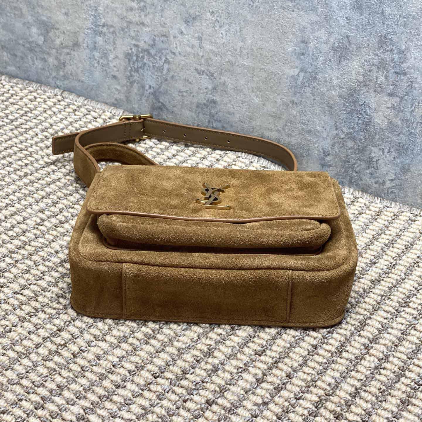 Saint Laurent Niki Satchel In Suede - DopestKickz
