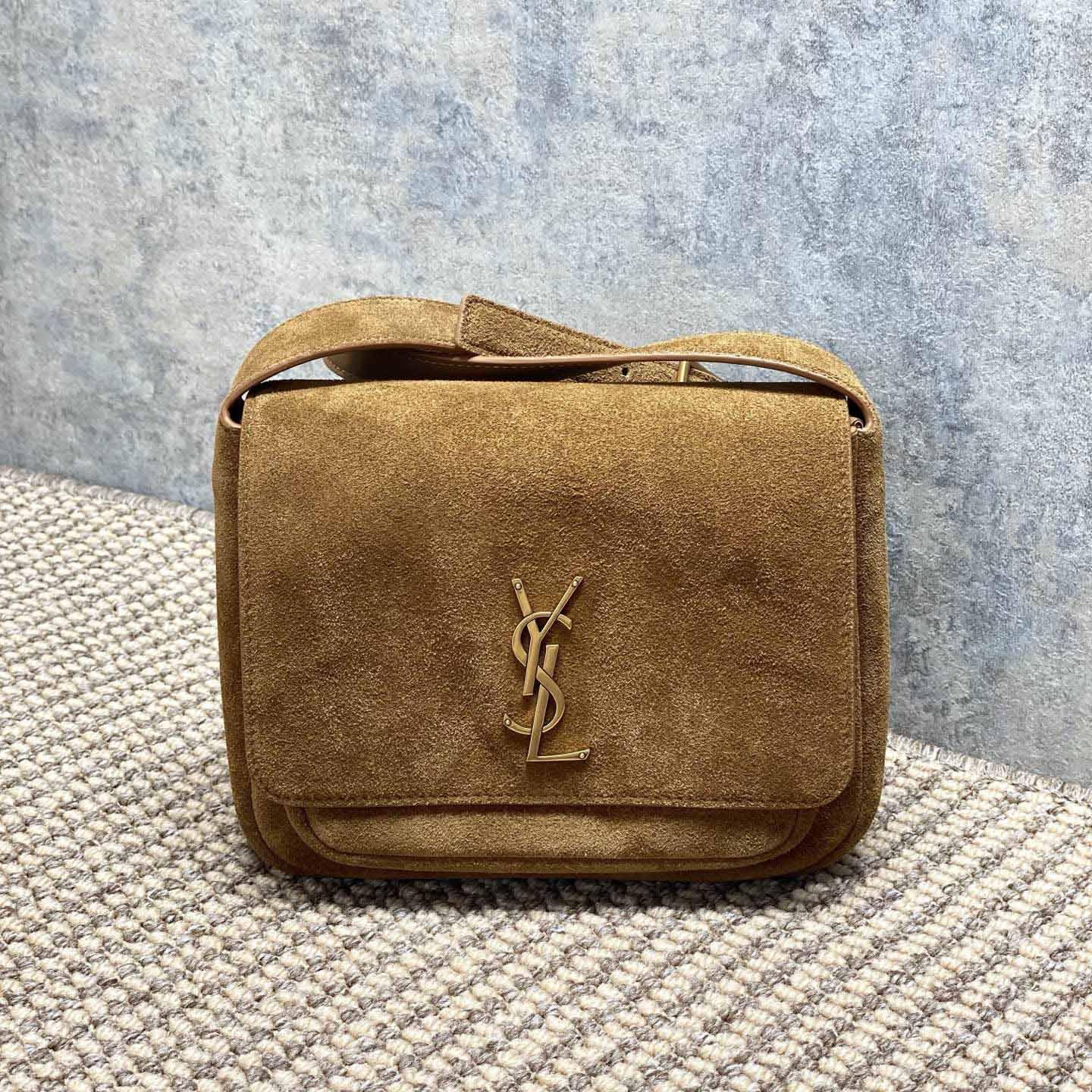 Saint Laurent Niki Satchel In Suede - DopestKickz