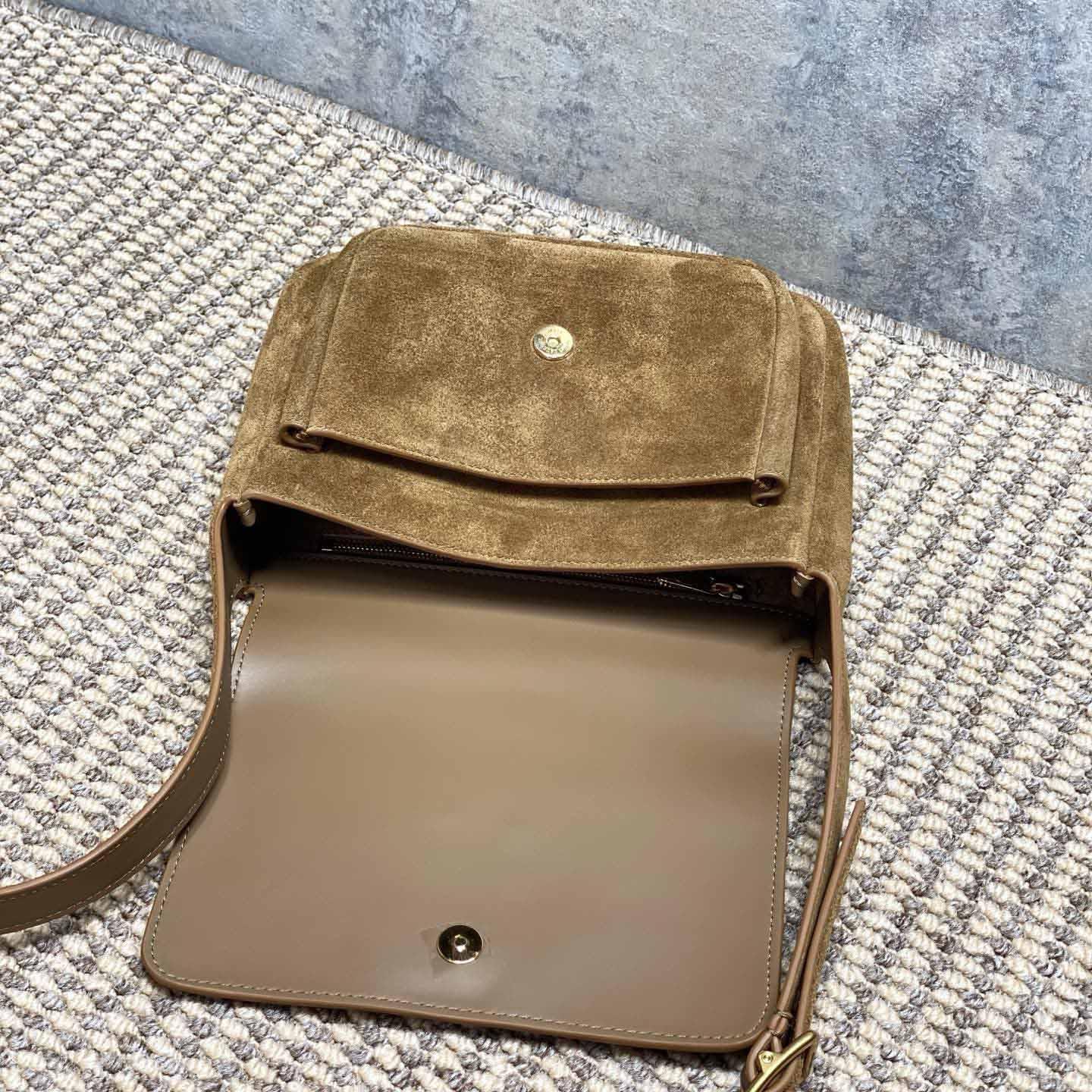 Saint Laurent Niki Satchel In Suede - DopestKickz