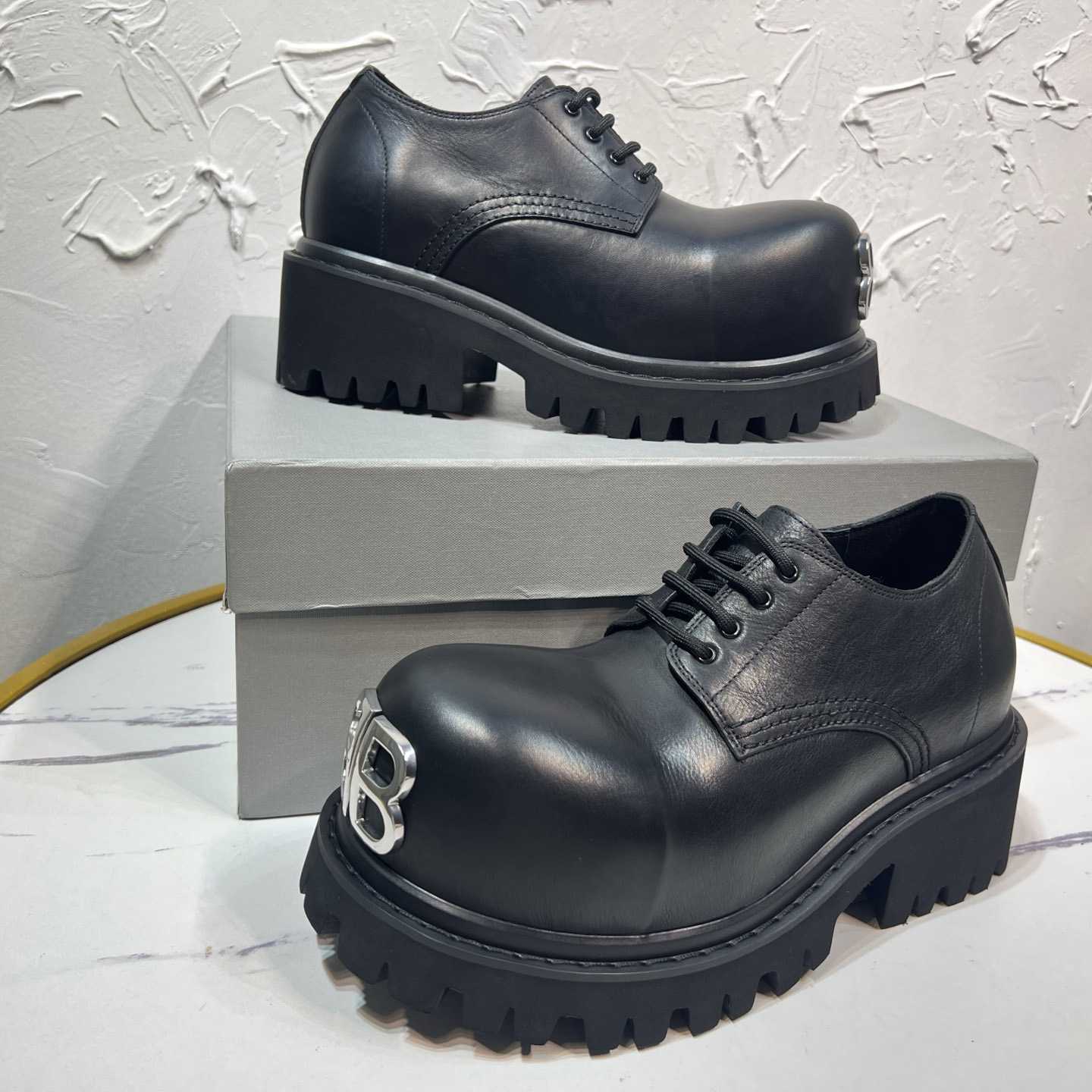 Balenciaga Stomper Derby In Black - DopestKickz