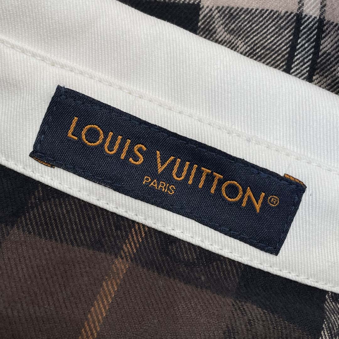 Louis Vuitton Monogram Flannel Long-Sleeved Polo Shirt   1AIKAJ - DopestKickz