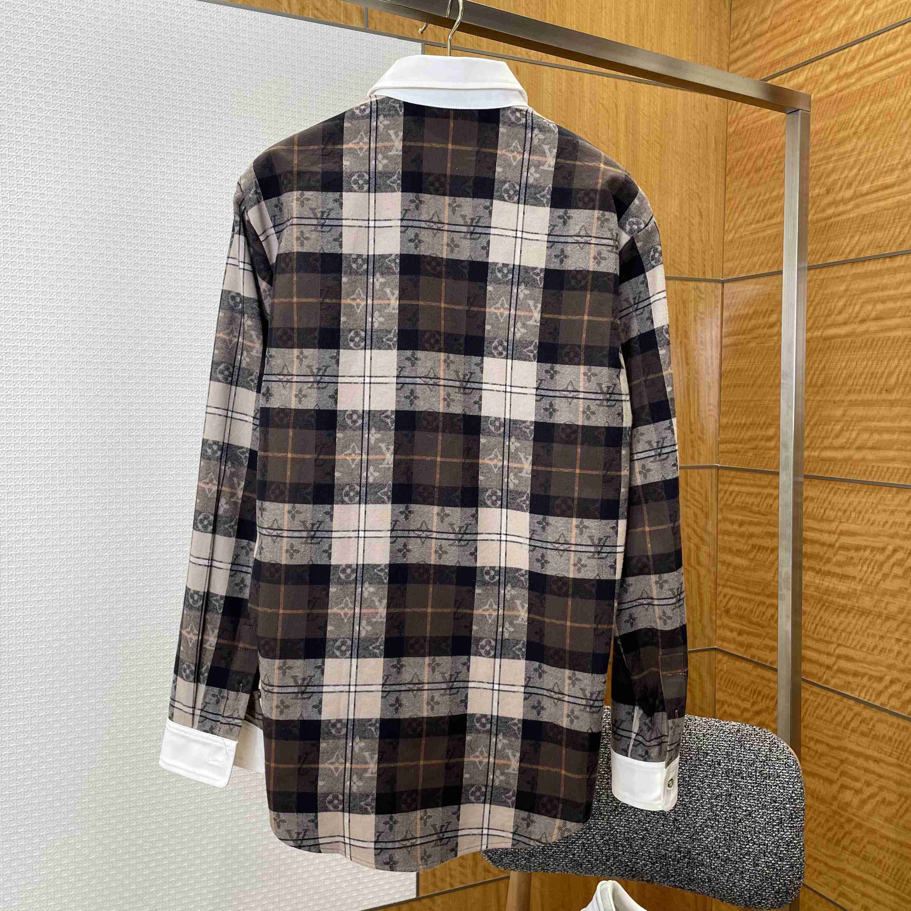 Louis Vuitton Monogram Flannel Long-Sleeved Polo Shirt   1AIKAJ - DopestKickz