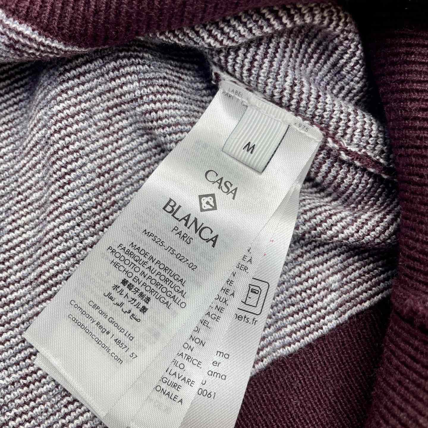 Casablanca Merino Diagonal Tennis Polo   Z6025 - DopestKickz