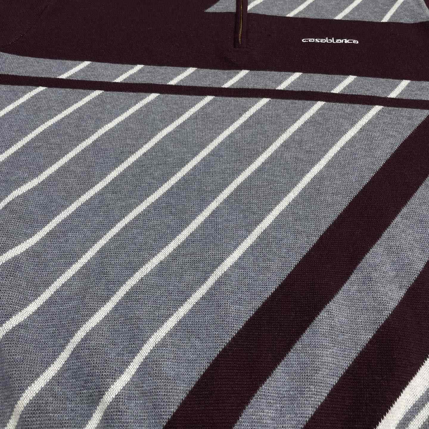 Casablanca Merino Diagonal Tennis Polo   Z6025 - DopestKickz