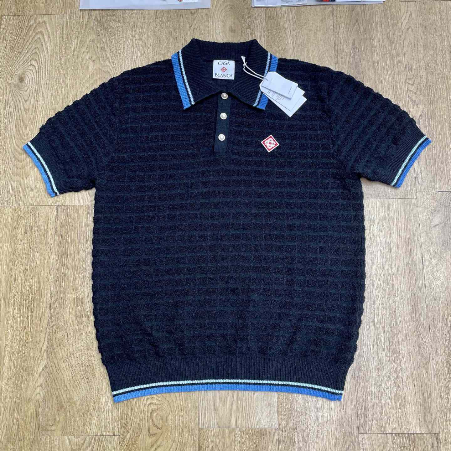 Casablanca Cotton Boucle Polo Shirt   Z6028 - DopestKickz