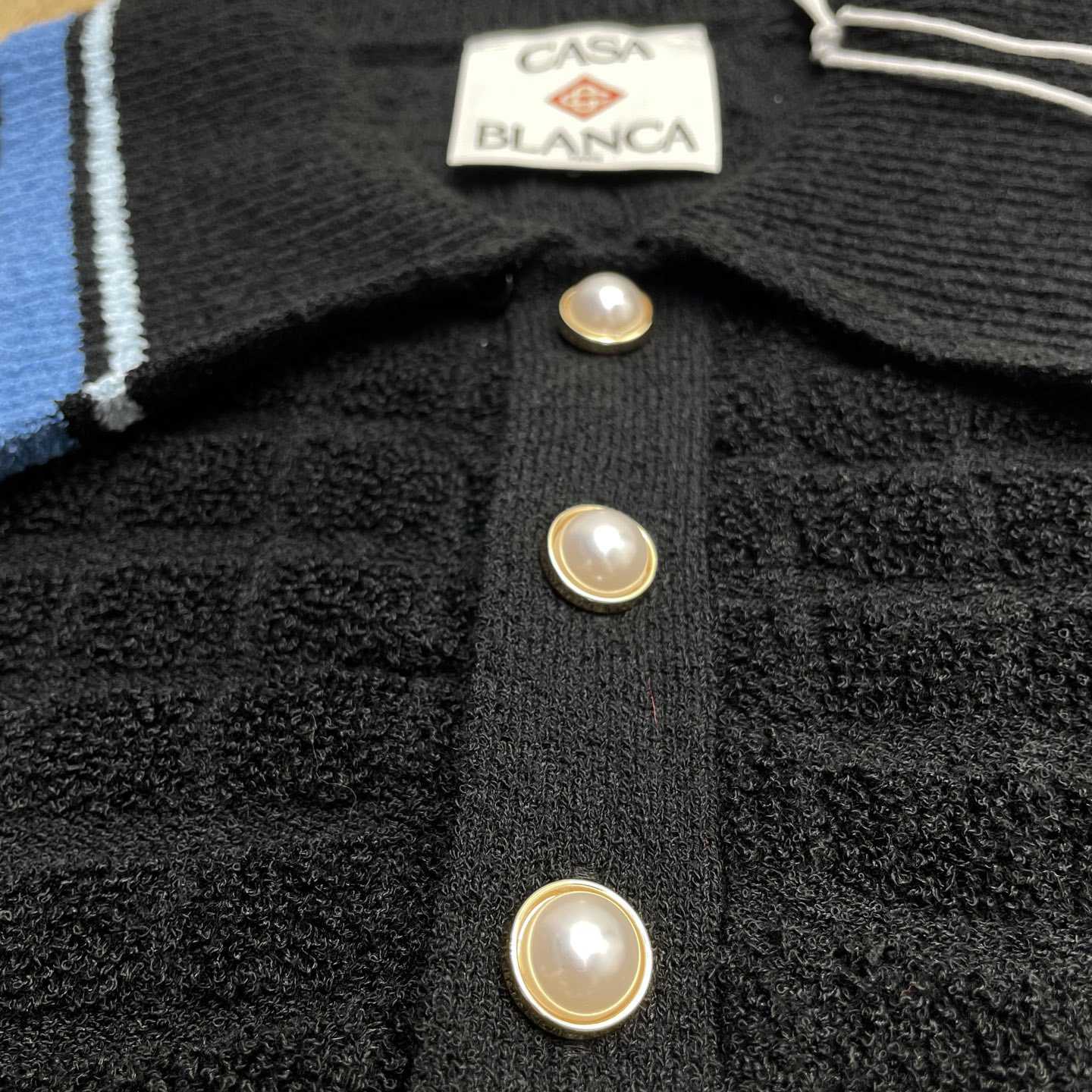 Casablanca Cotton Boucle Polo Shirt   Z6028 - DopestKickz