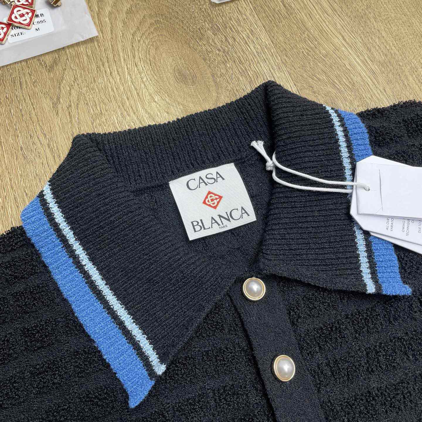 Casablanca Cotton Boucle Polo Shirt   Z6028 - DopestKickz