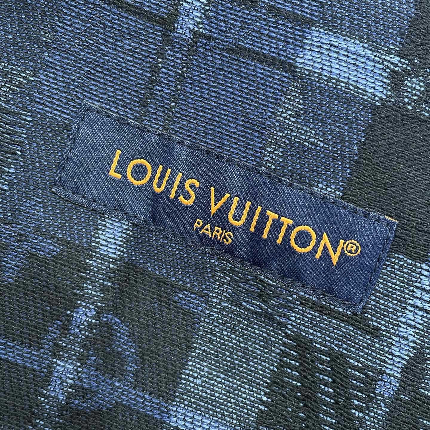 Louis Vuitton Monogram Tartan Denim Overshirt   1AIK94 - DopestKickz