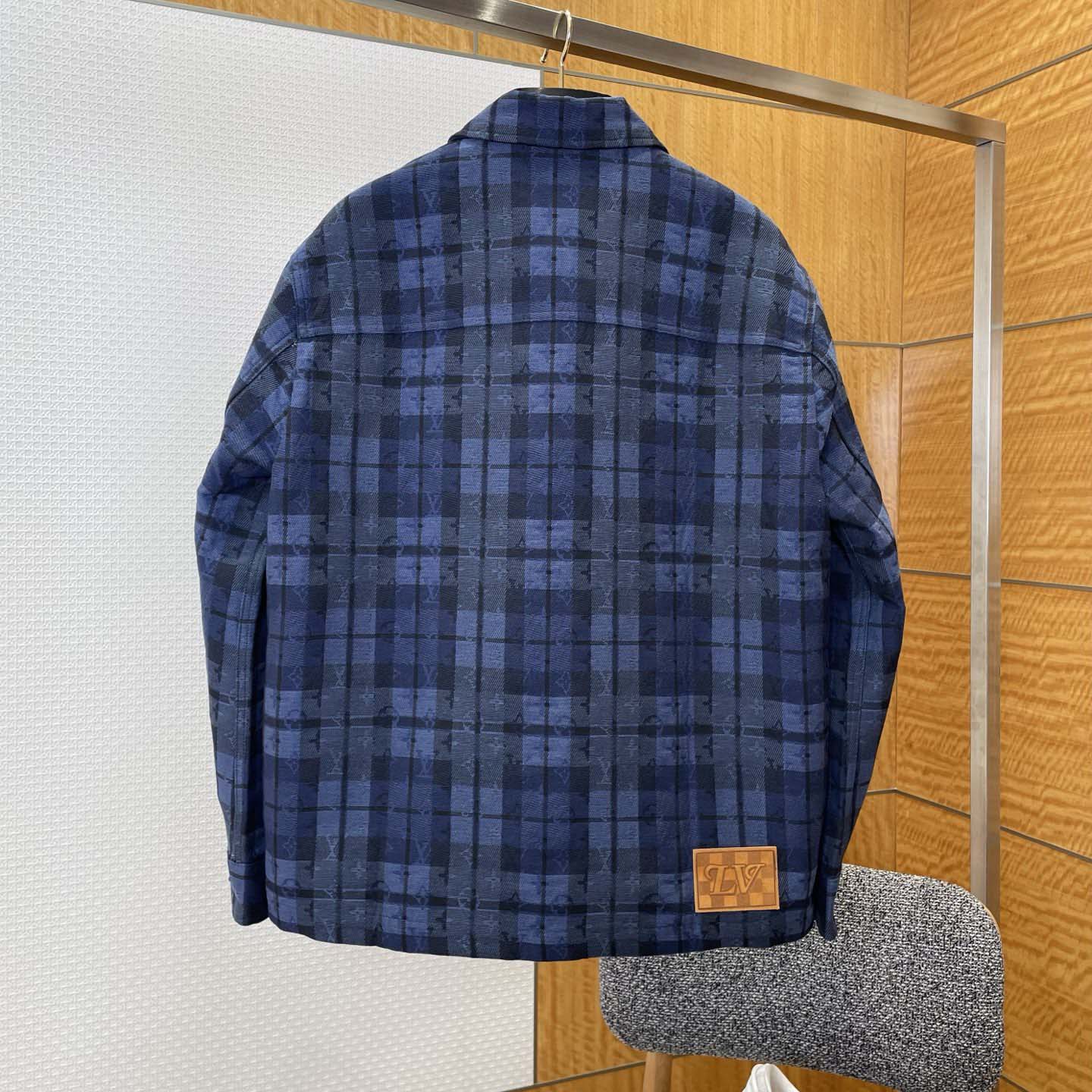 Louis Vuitton Monogram Tartan Denim Overshirt   1AIK94 - DopestKickz