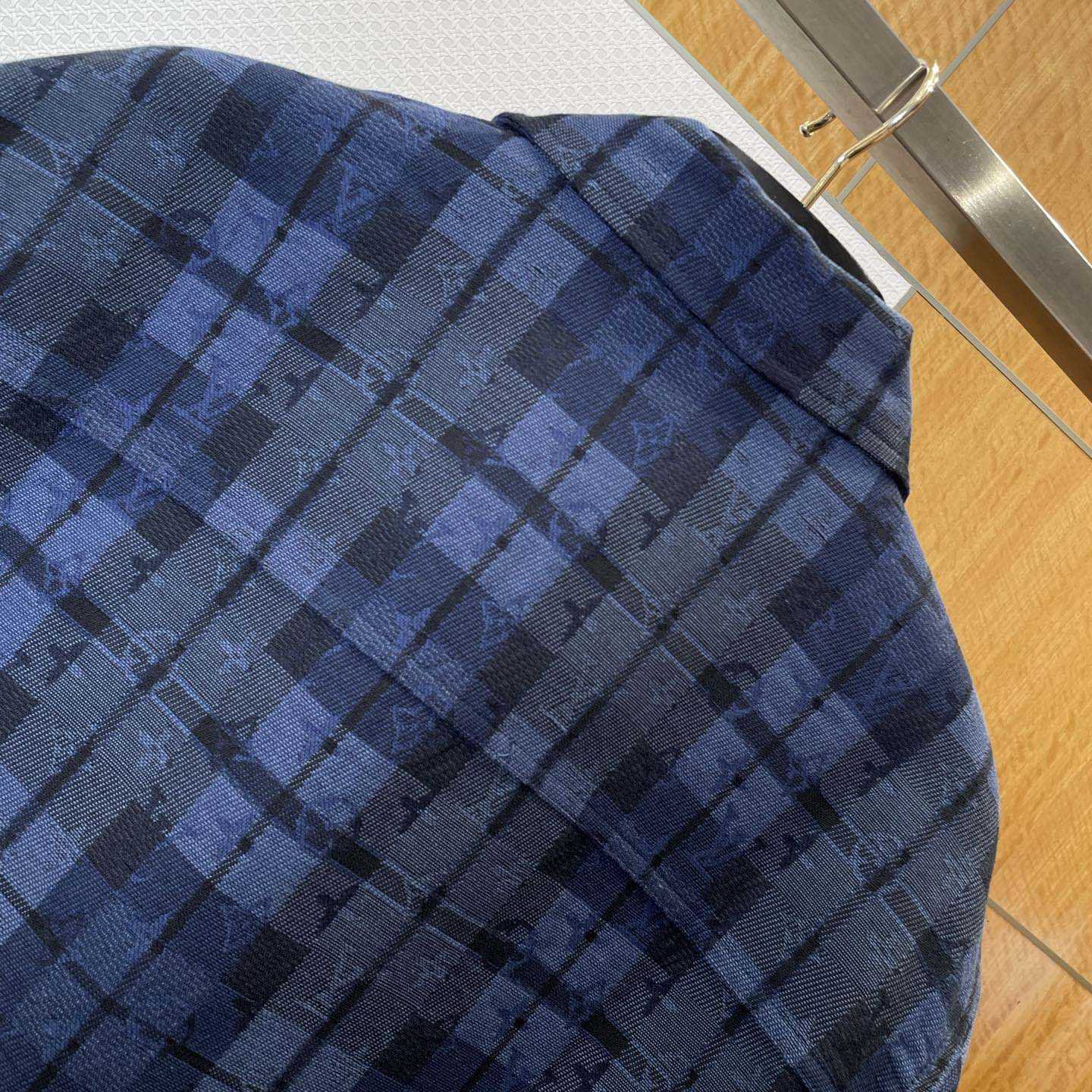 Louis Vuitton Monogram Tartan Denim Overshirt   1AIK94 - DopestKickz