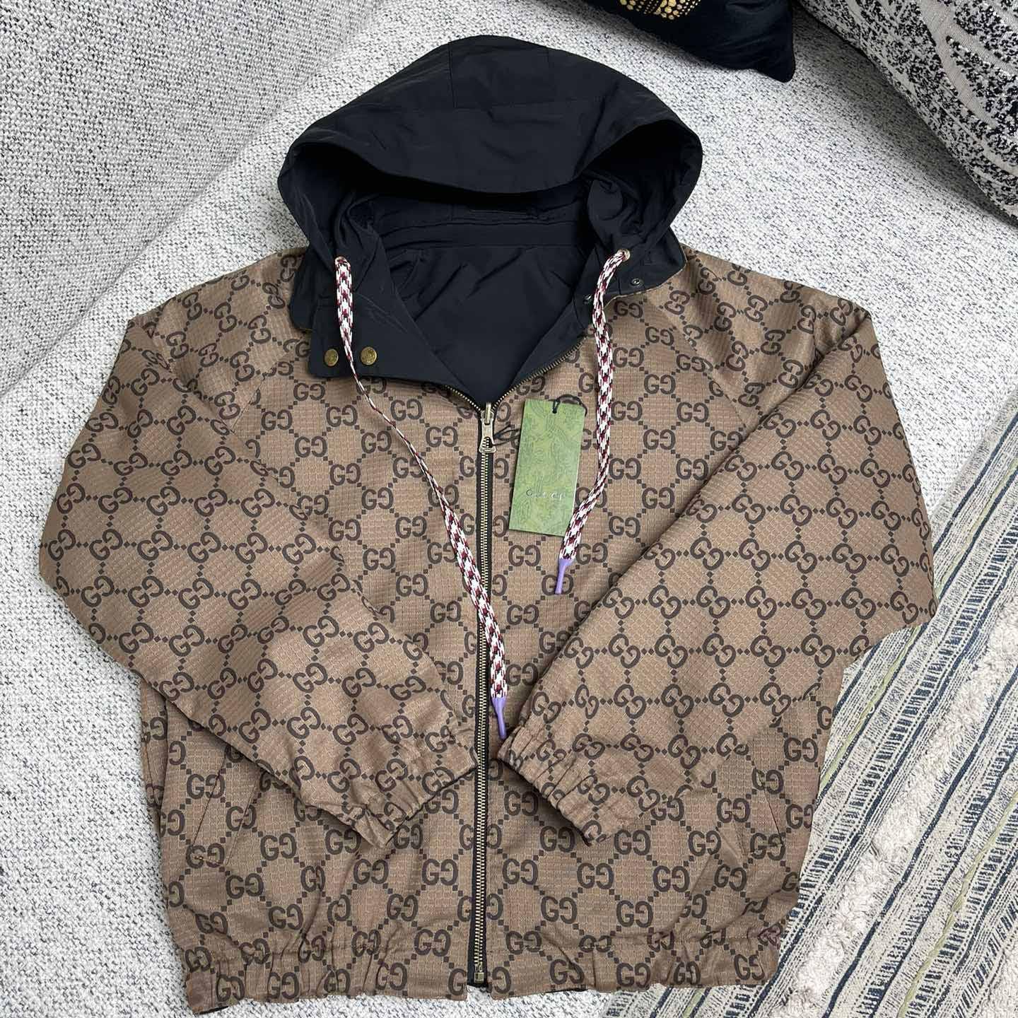 Gucci Reversible Monogrammed Shell Hooded Jacket - DopestKickz