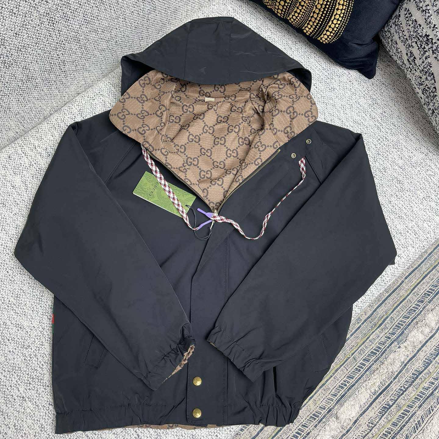 Gucci Reversible Monogrammed Shell Hooded Jacket - DopestKickz