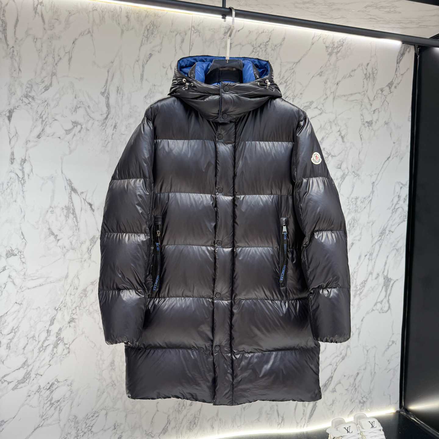 Moncler Hooded Long Down Jacket - DopestKickz