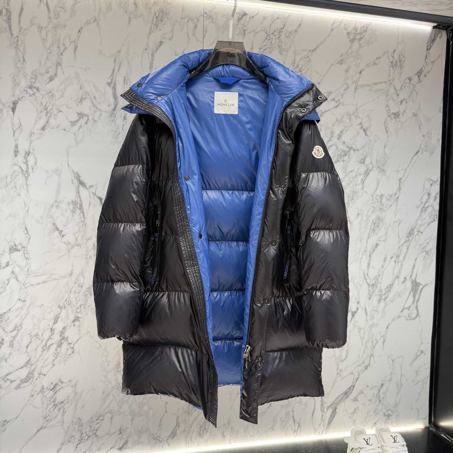 Moncler Hooded Long Down Jacket - DopestKickz