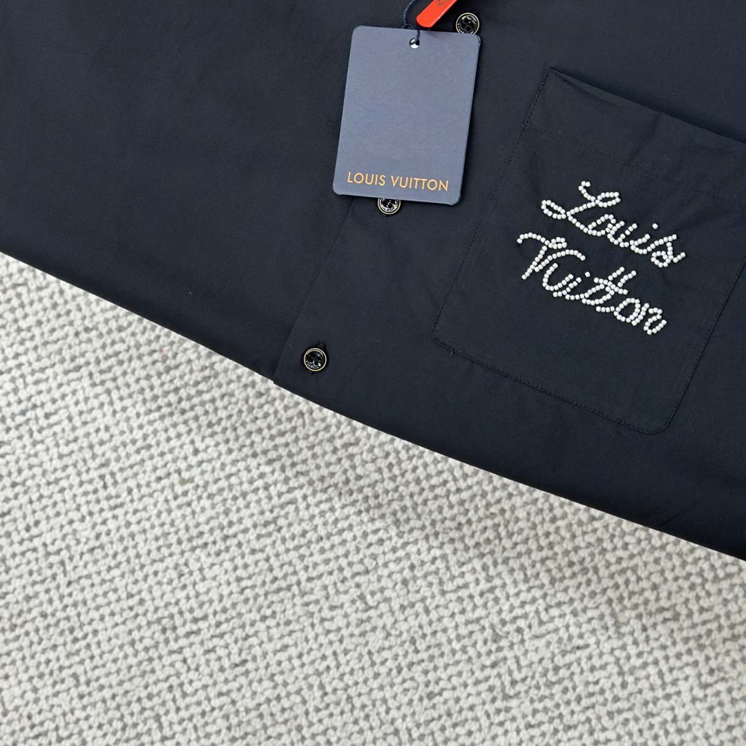 Louis Vuitton Embroidered Signature Long-Sleeved Shirt   1AIMIY - DopestKickz