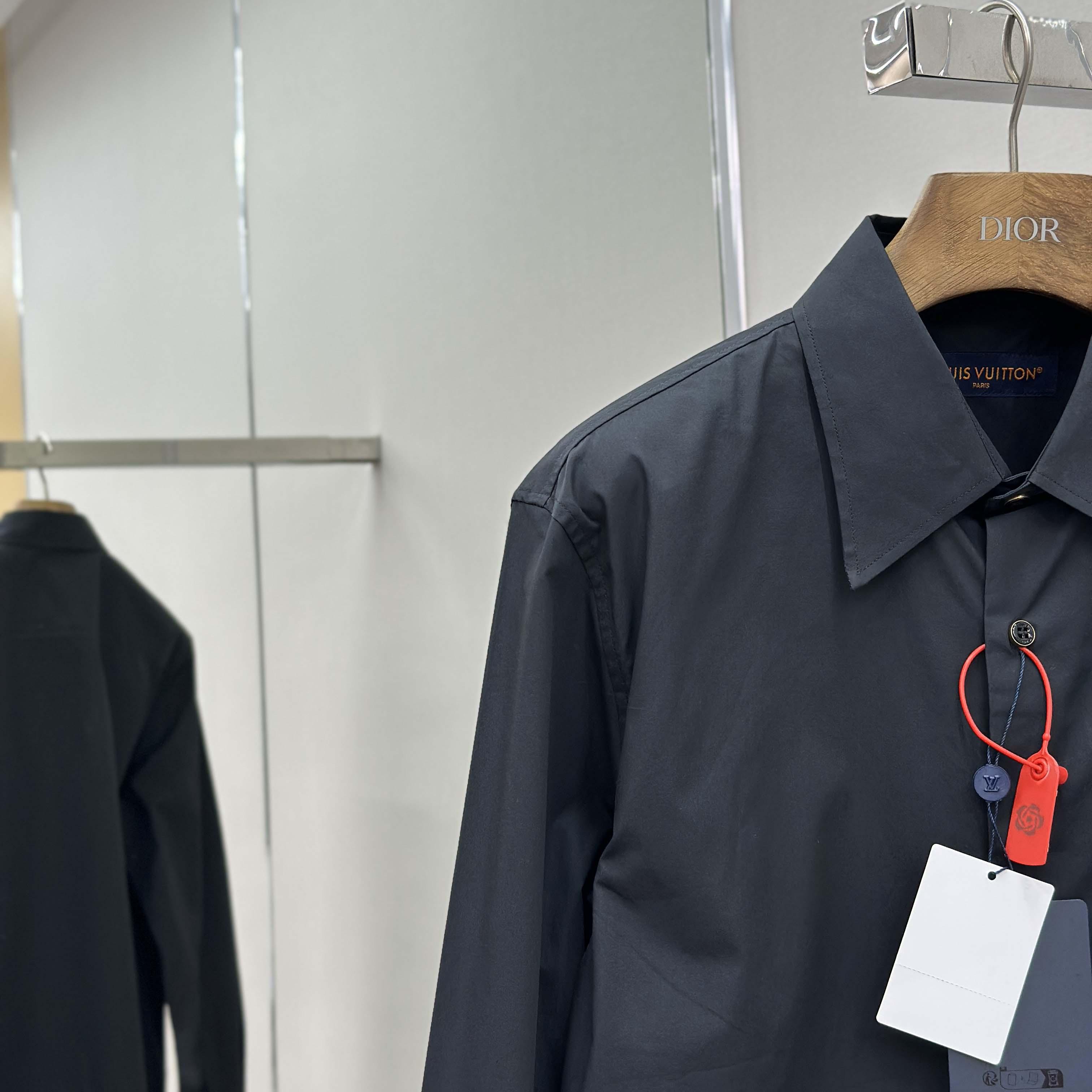 Louis Vuitton Embroidered Signature Long-Sleeved Shirt   1AIMIY - DopestKickz