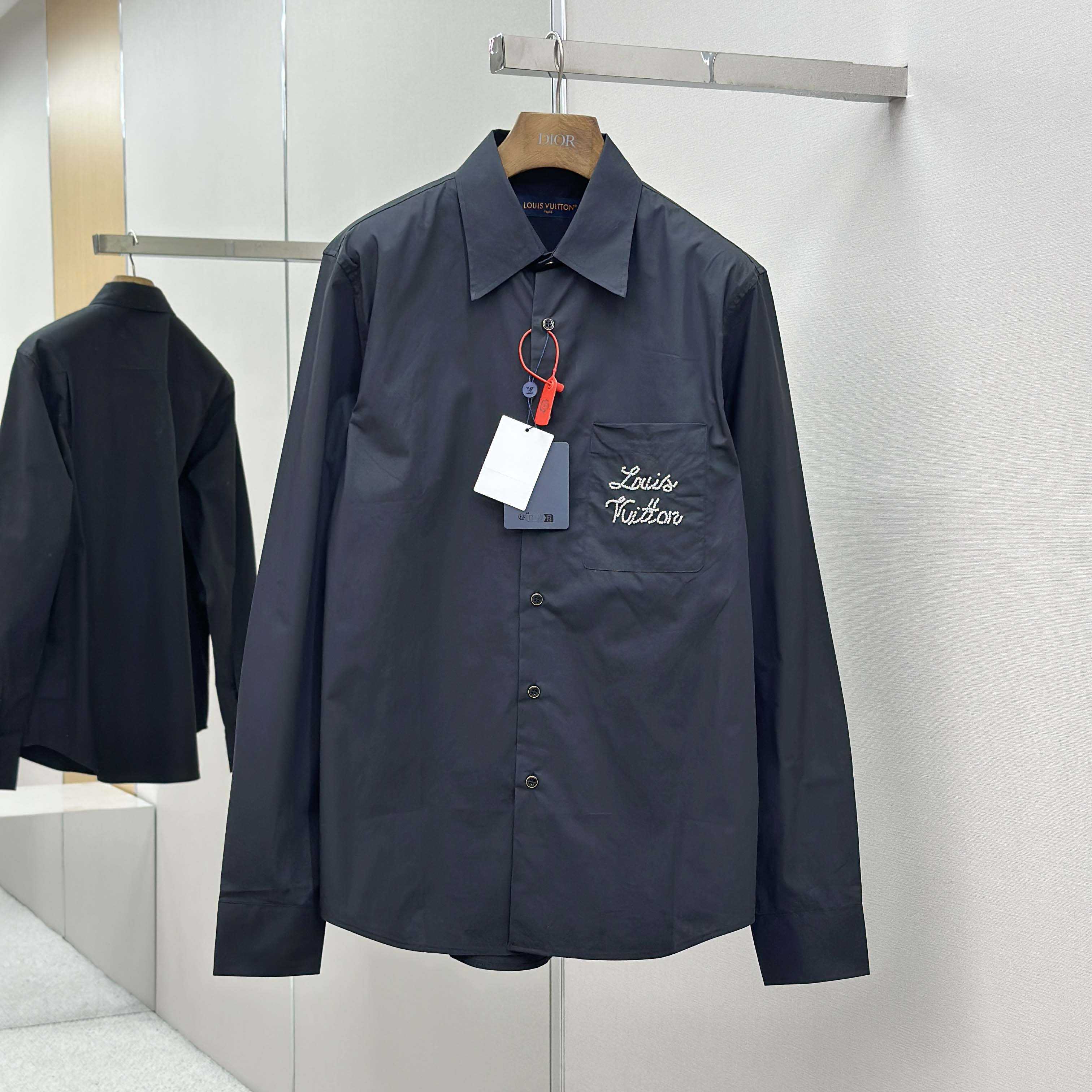 Louis Vuitton Embroidered Signature Long-Sleeved Shirt   1AIMIY - DopestKickz