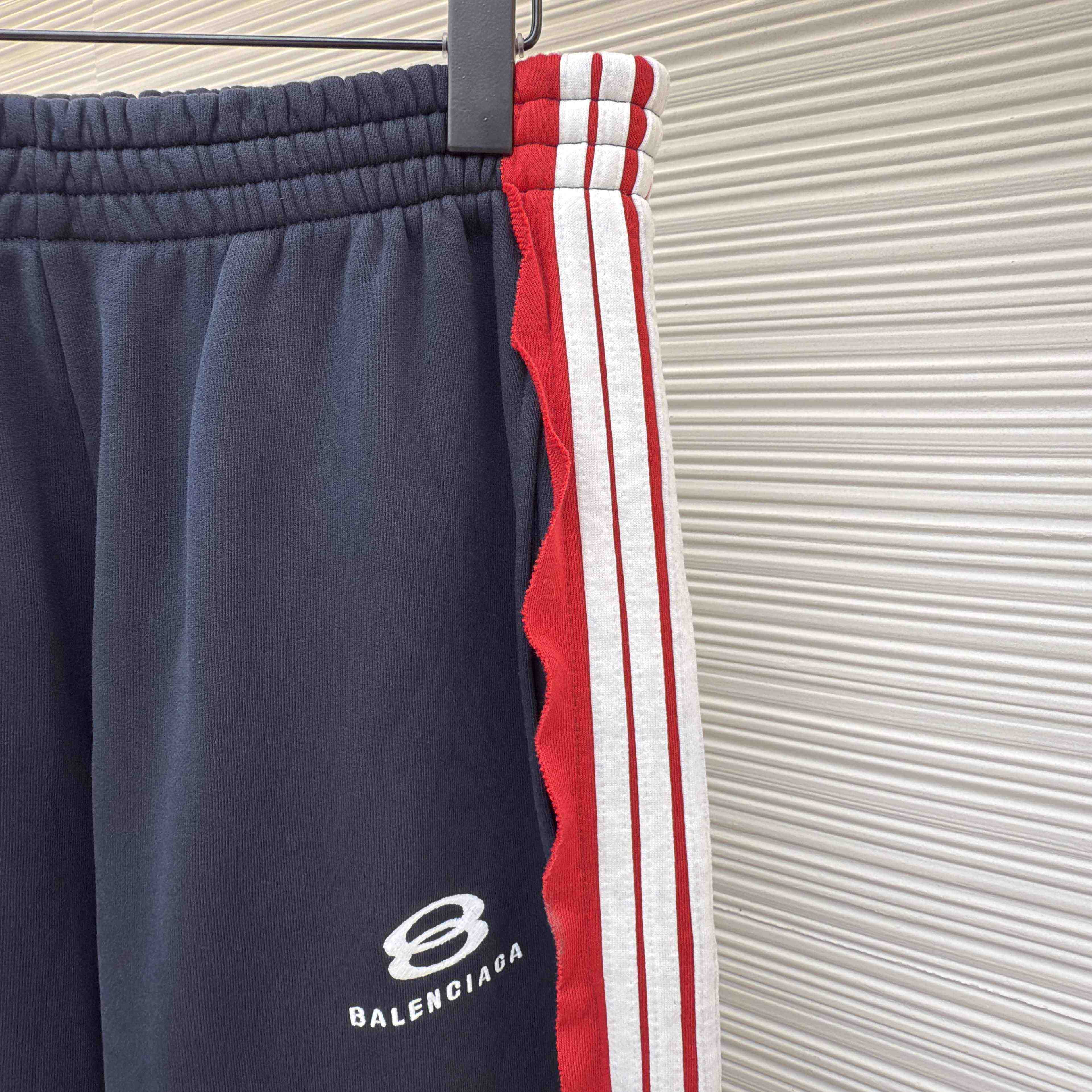 Balenciaga Cut-Up Oversized Sweatpants In Faded Black And White Dry Fleece - DopestKickz