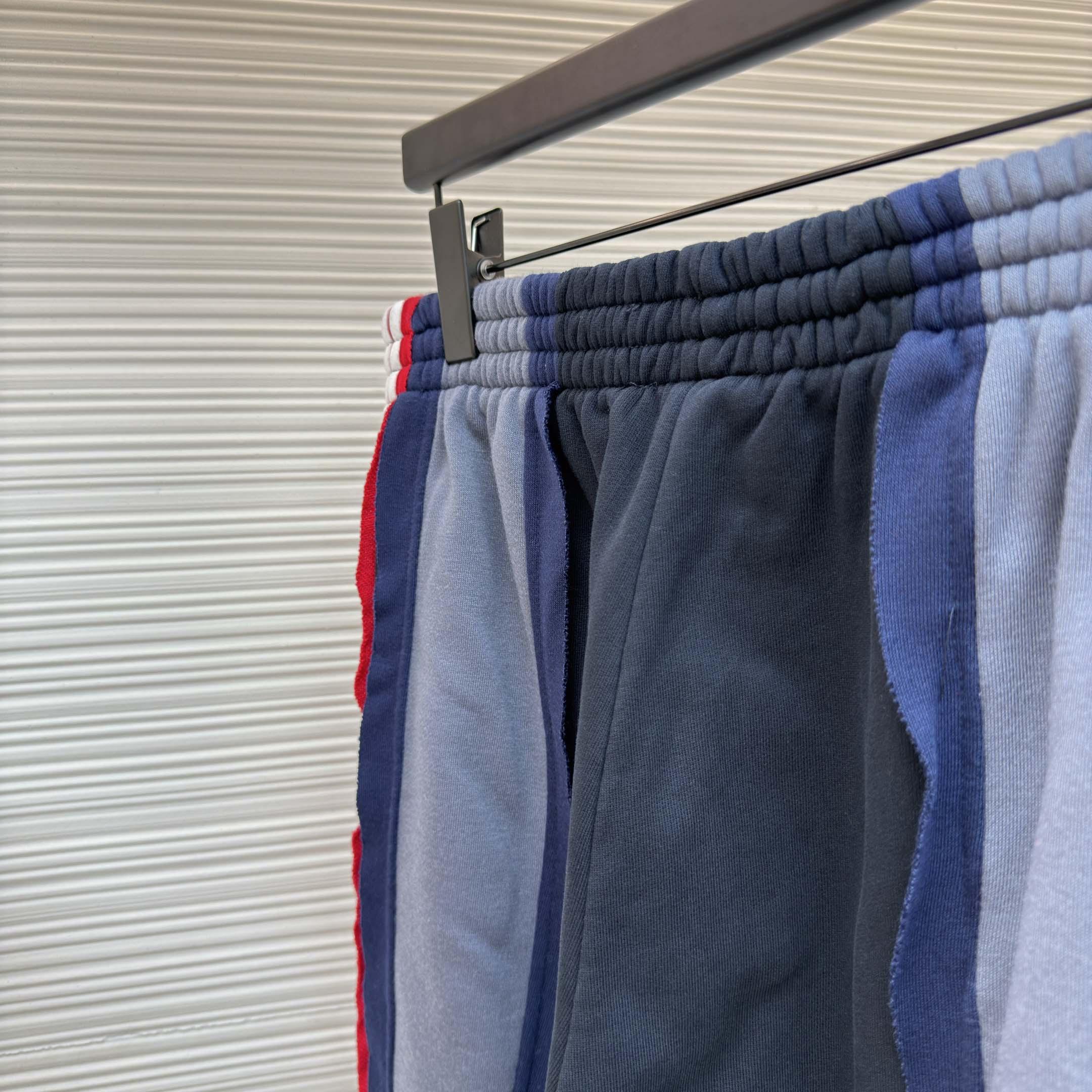 Balenciaga Cut-Up Oversized Sweatpants In Faded Black And White Dry Fleece - DopestKickz