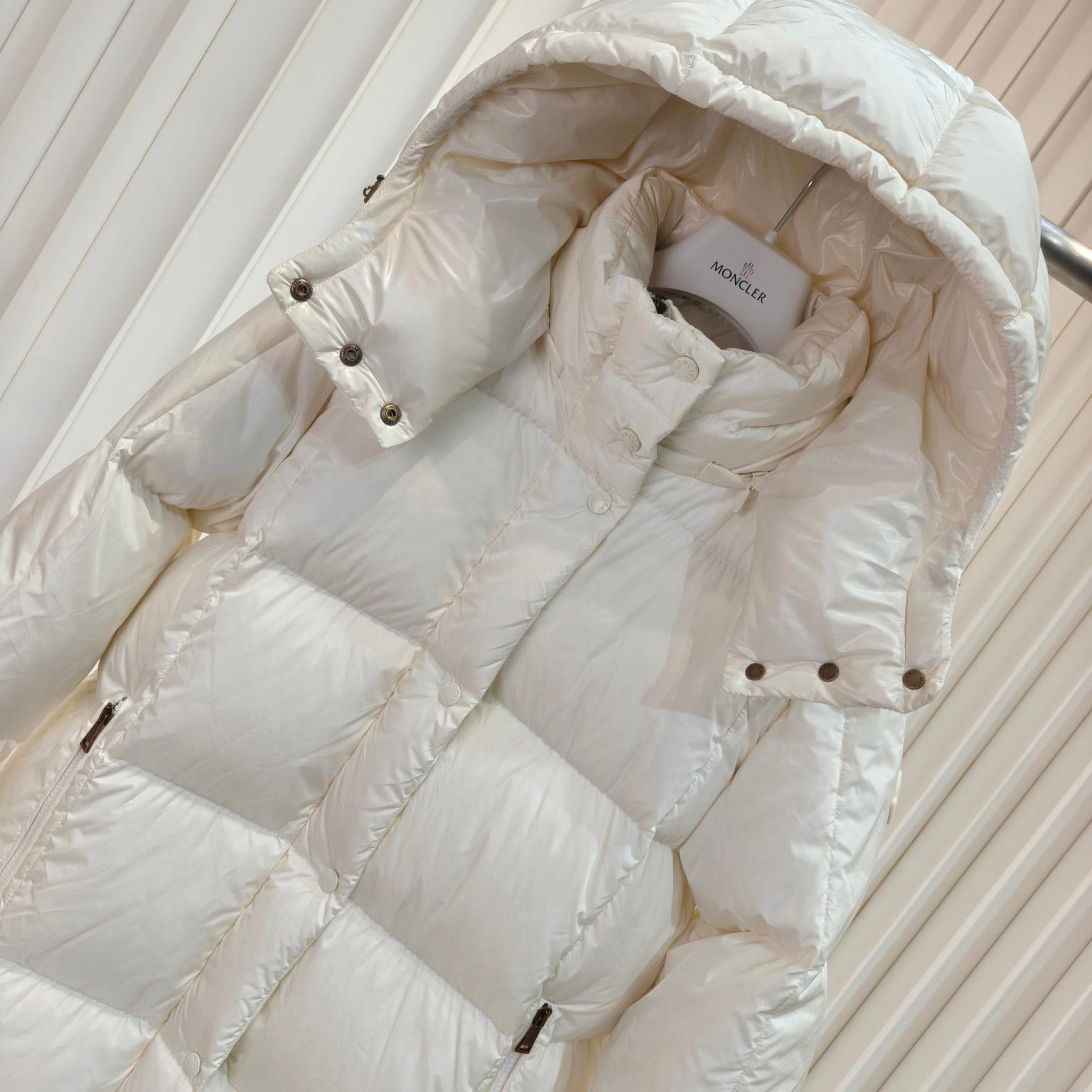 Moncler Litte Square-Quilted Hooded Long Down Jacket - DopestKickz