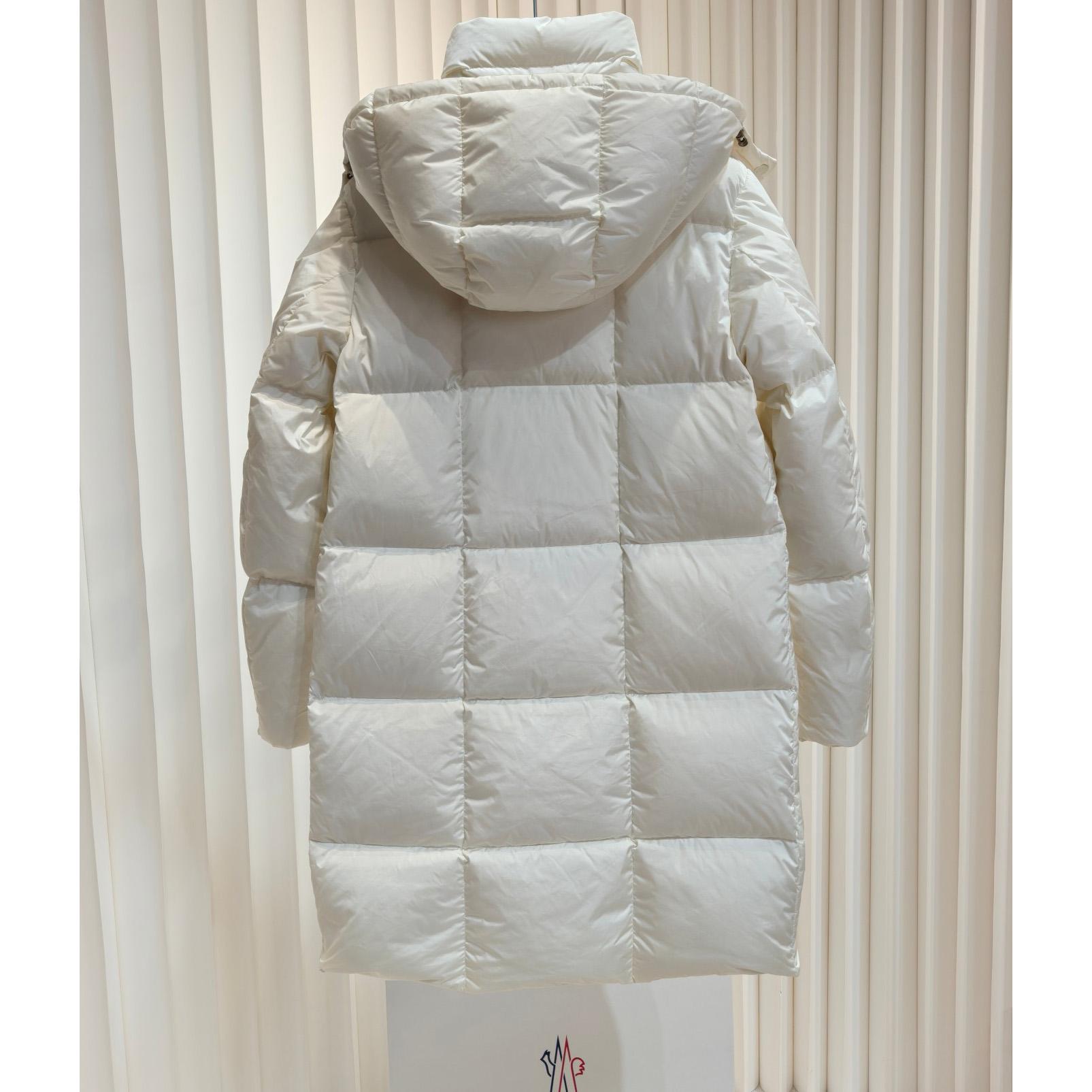 Moncler Litte Square-Quilted Hooded Long Down Jacket - DopestKickz