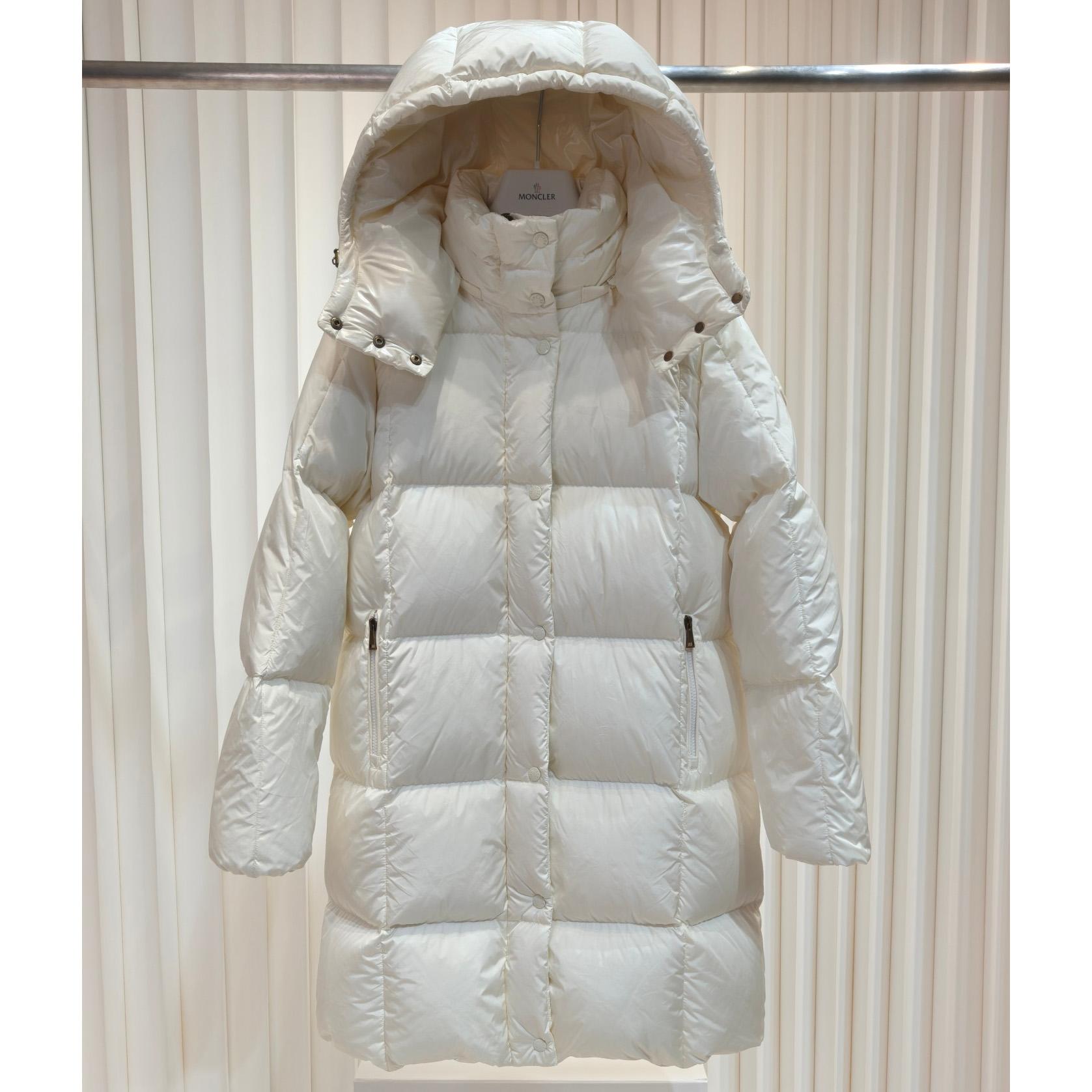 Moncler Litte Square-Quilted Hooded Long Down Jacket - DopestKickz
