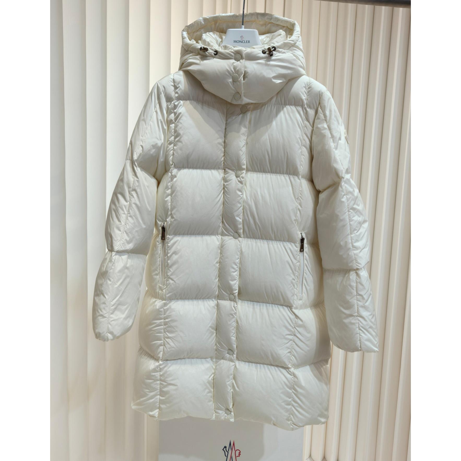 Moncler Litte Square-Quilted Hooded Long Down Jacket - DopestKickz