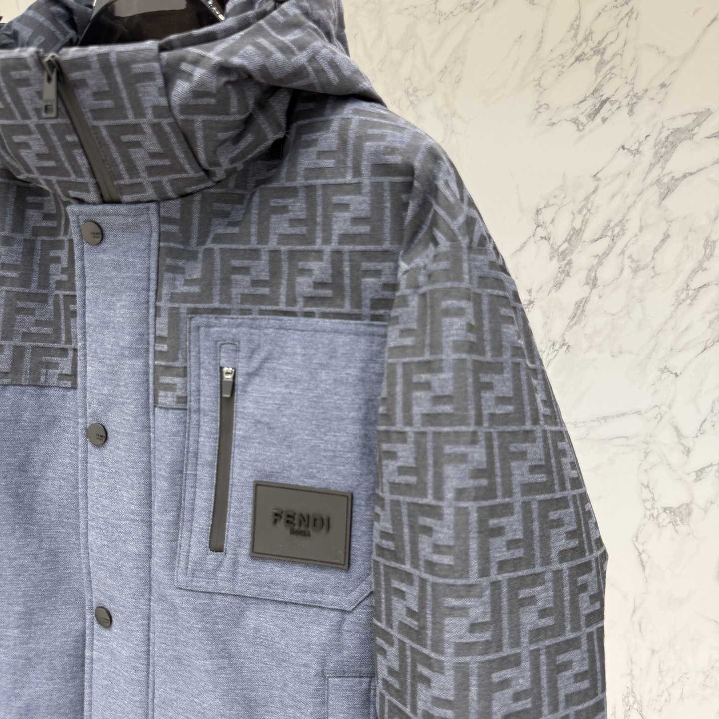 Fendi 'FF Denim Tech' Padded Jacket - DopestKickz